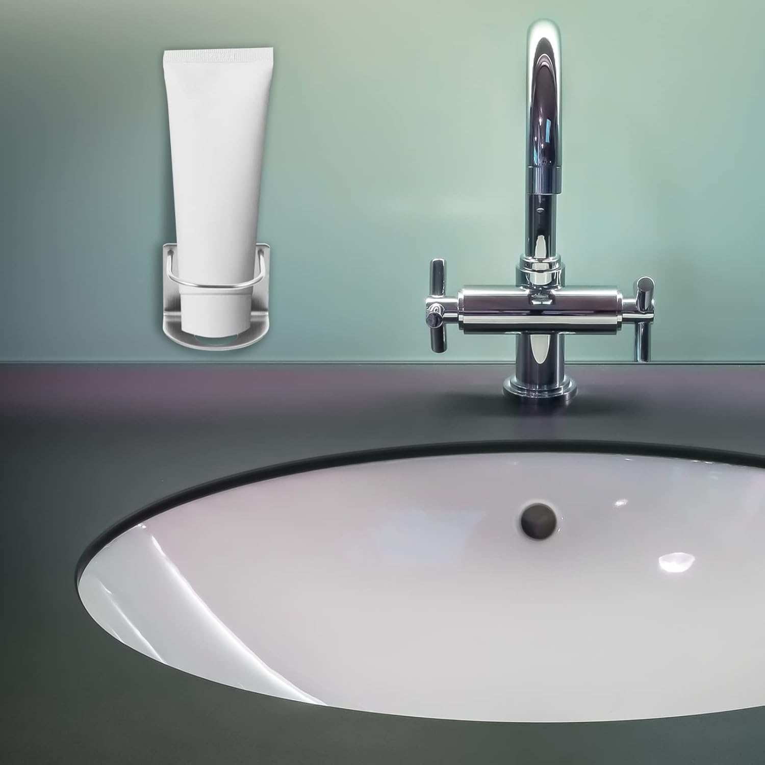 Stainless Steel Wall-Mounted Toothpaste Holder