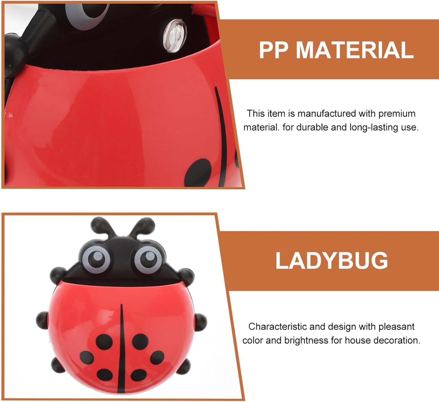 Hemoton Ladybug Toothbrush Holder - Perfect for Home Bathroom