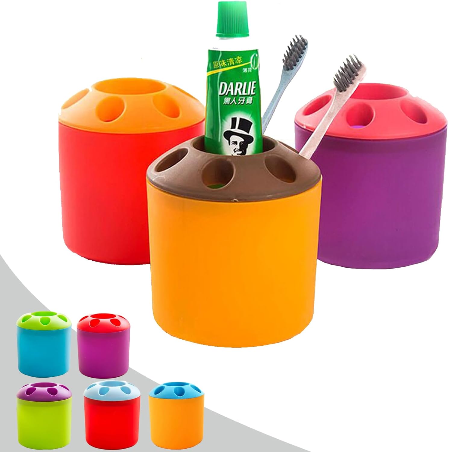 3-Piece Kids Toothbrush and Toothpaste Organizer Set