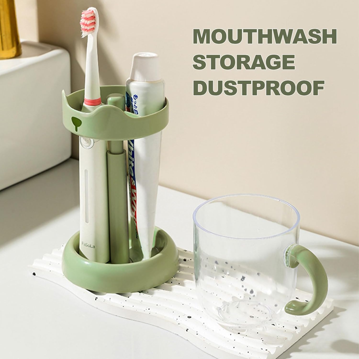 Adjustable Toothbrush Holder 2-in-1 Design for Bathrooms Travel