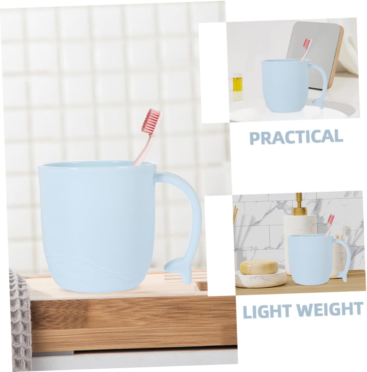 Adorable Durable 2-Piece Toothbrush Mouthwash Holders