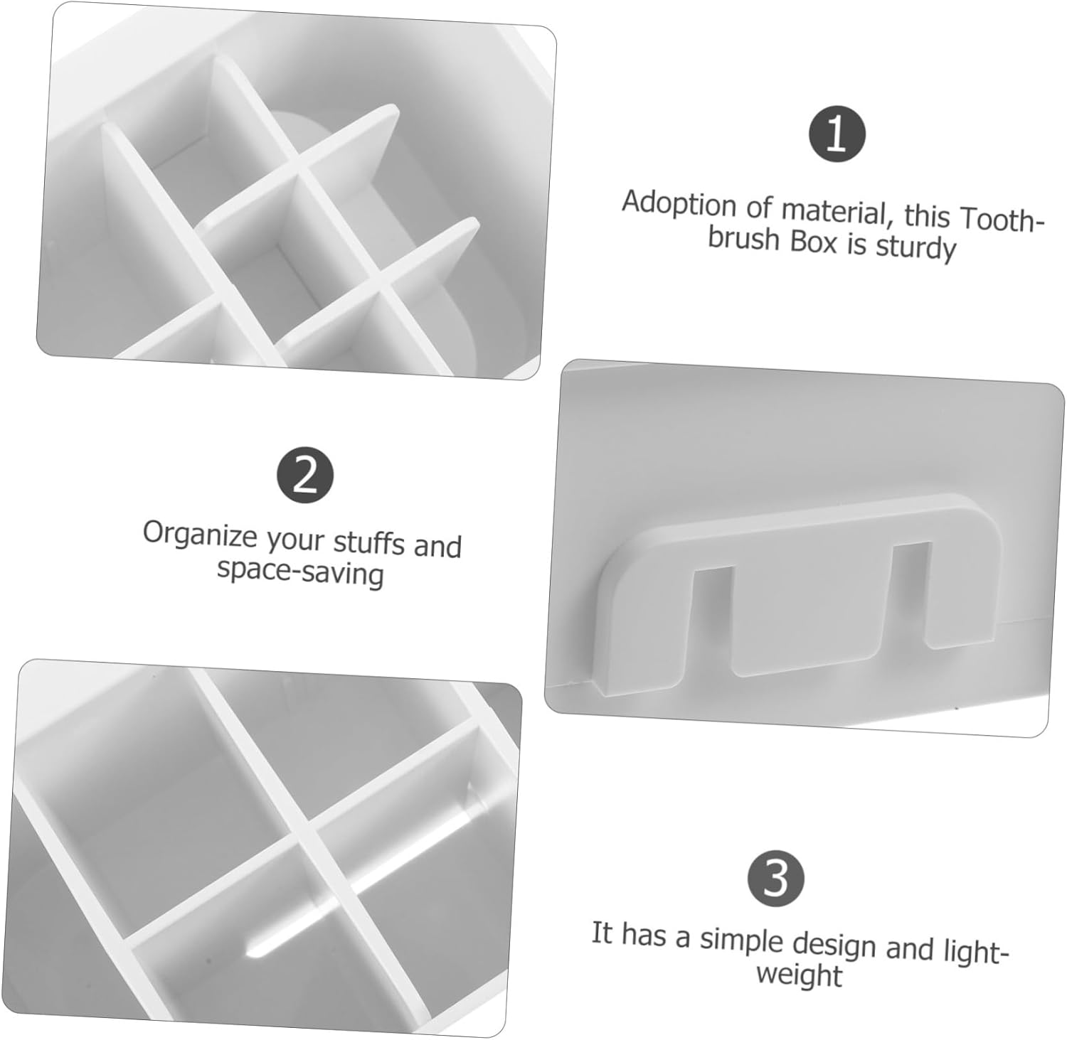 CANIGHT Toothbrush Holder with Matte Finish and Removable Design