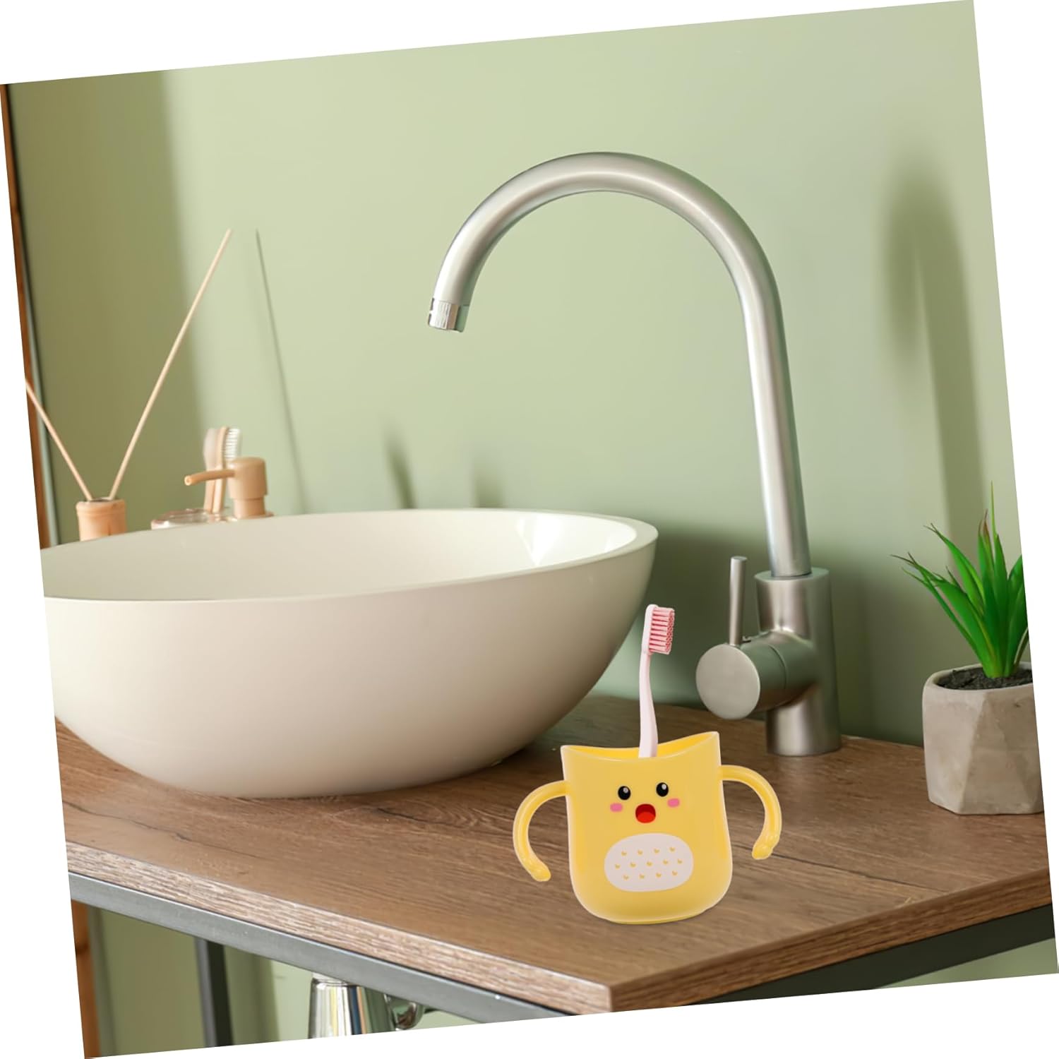Cute Dinosaur Toothbrush Holder for Ages 3
