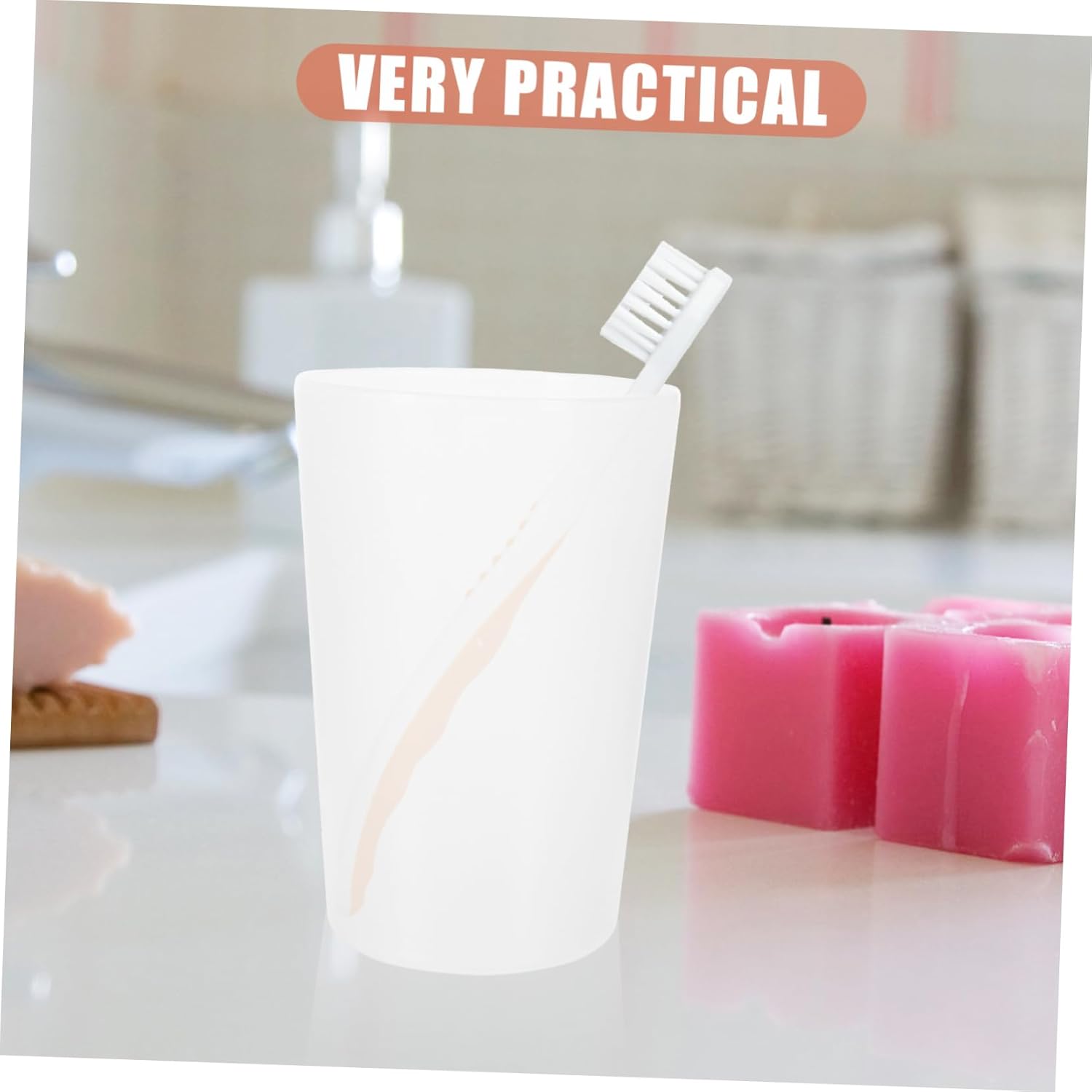 Elegant Reusable Toothbrush Mouthwash Mugs for the Bathroom