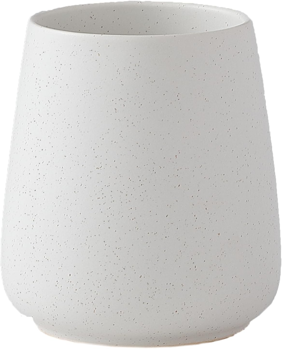 Kenuine Speckled White Ceramic Toothbrush Holder Bathroom countertop Organizer