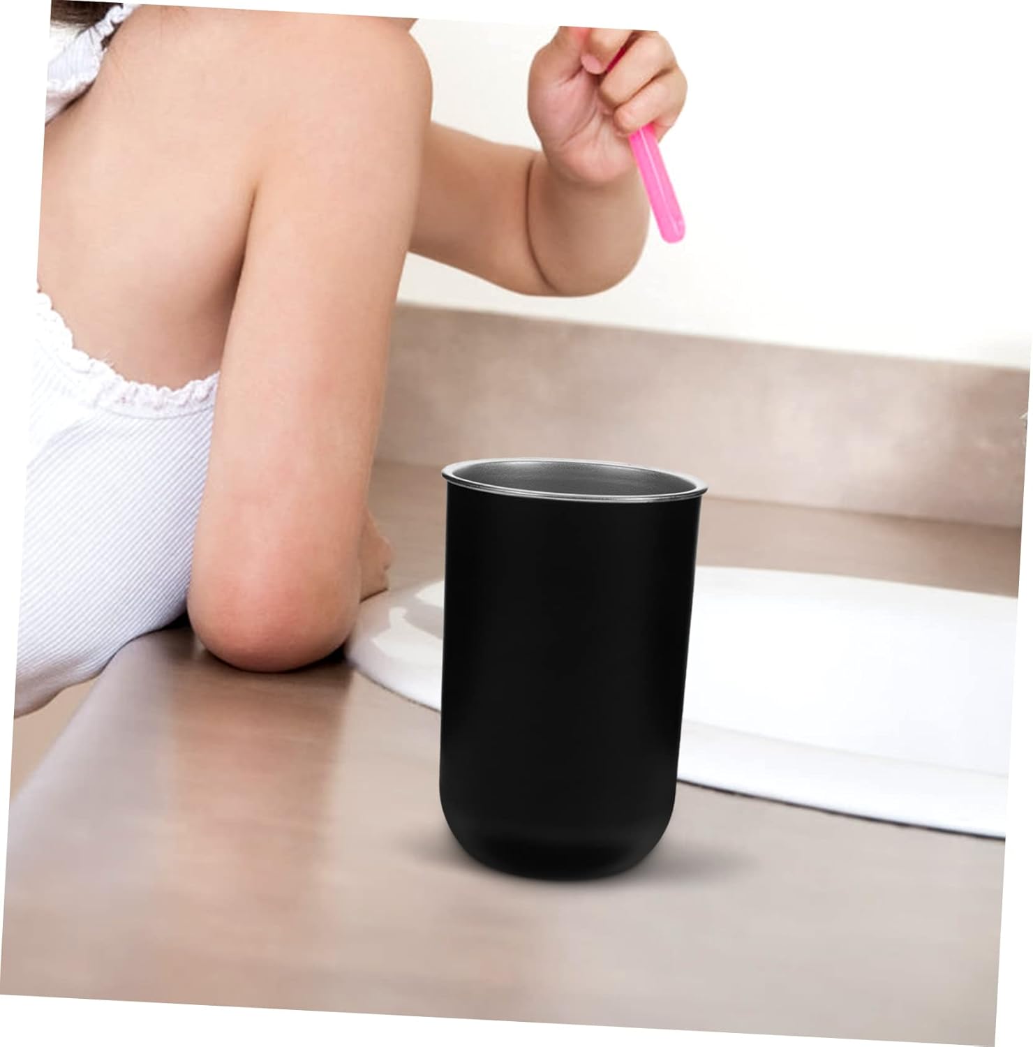 Pam ingono Stainless Steel Toothbrush Cup 350ml Black