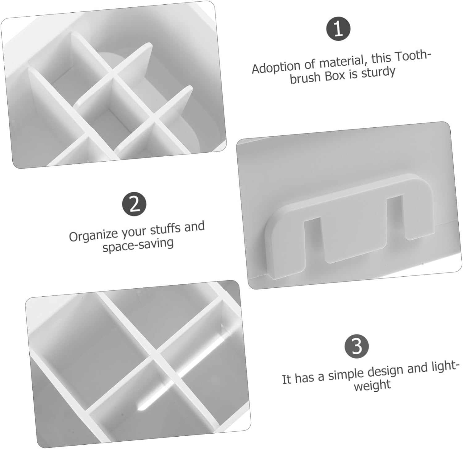 SHOWERORO Nail Organizer Toothbrush Holder