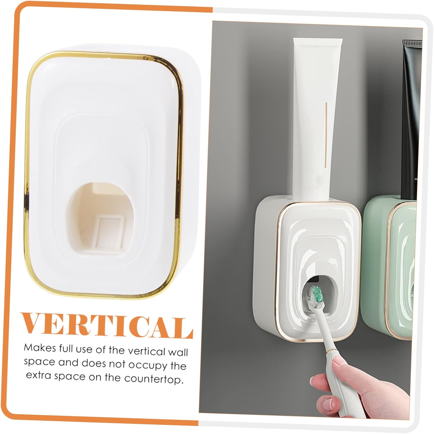 Space-Saving Wall-Mounted Toothbrush Toothpaste Organizer for Bathroom