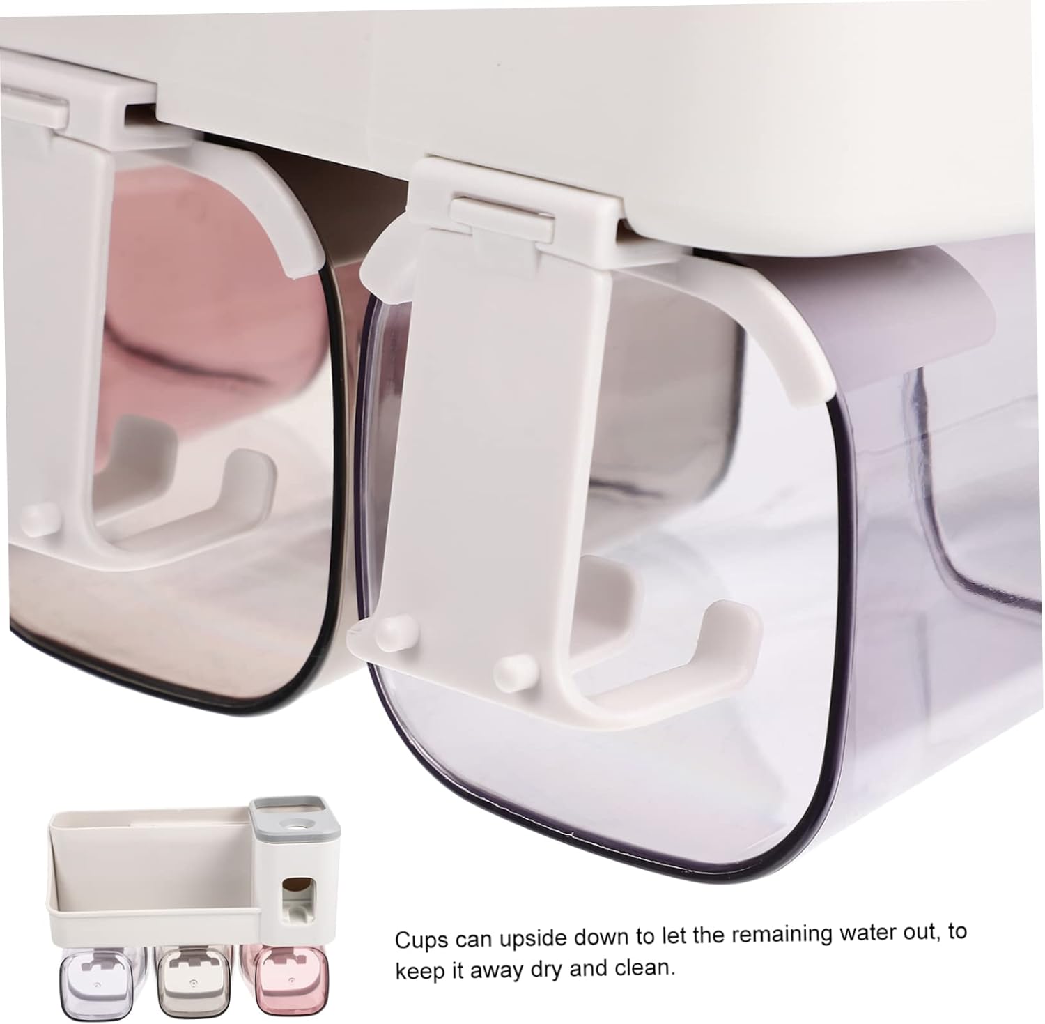 GLEAVI Multi-Functional Toothbrush Holder Gargle Cup Organizer for Bathroom Shower Kitchen