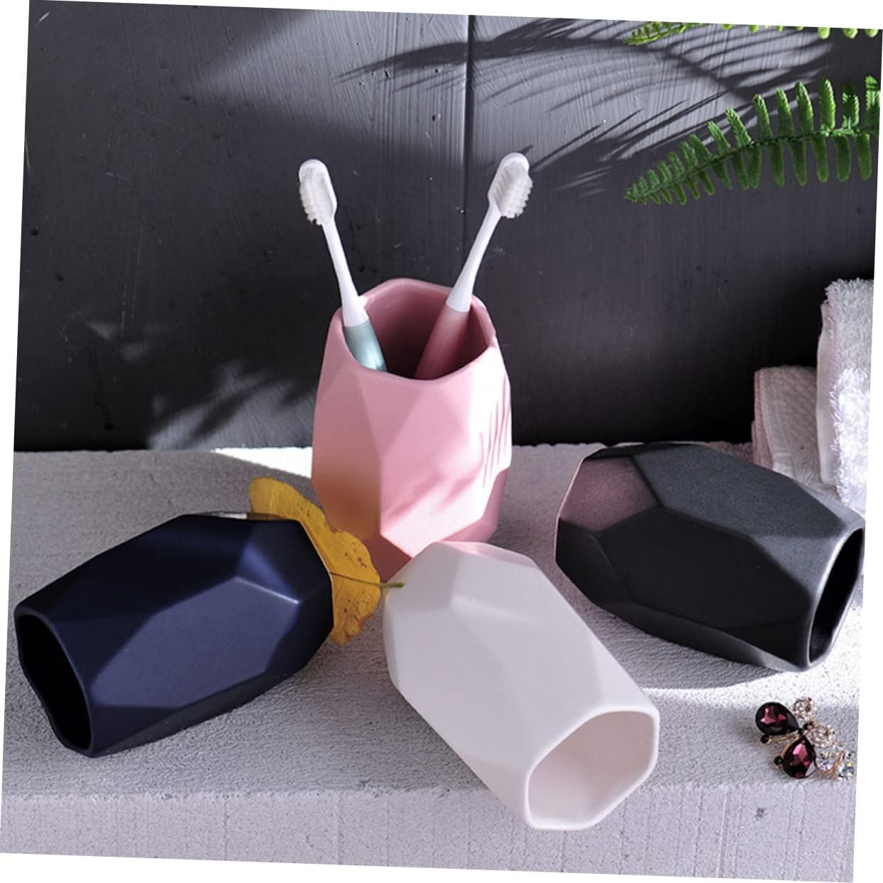Perfect Ceramic Toothbrush Cup for Couples
