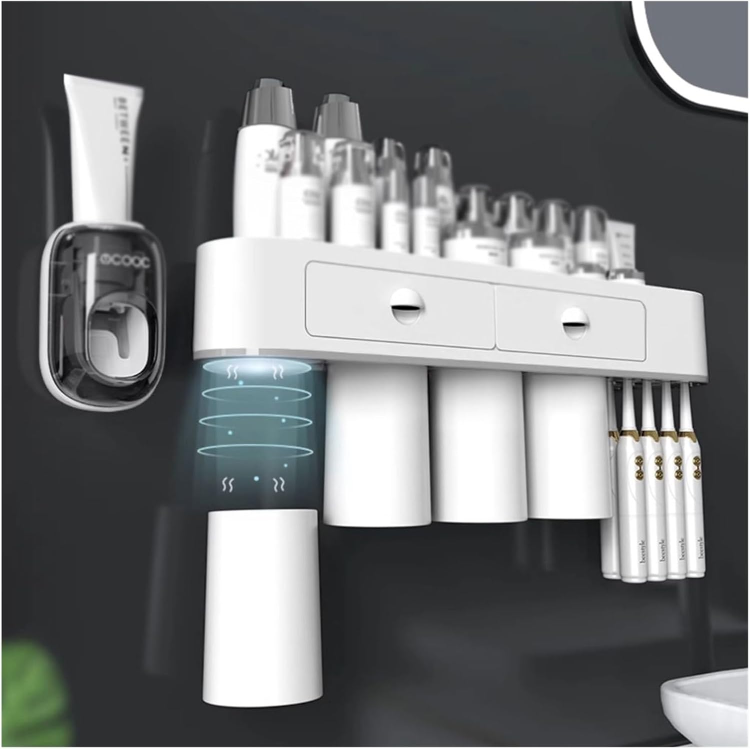 Multi-Purpose Magnetic Toothbrush Holder for Bathrooms Essential Storage Solution