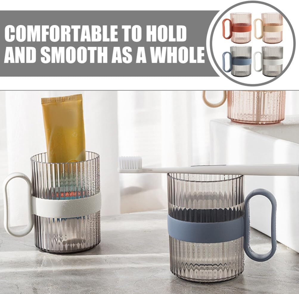 Kichvoe 4pcs Reusable Bathroom Cups Toothbrush Holder