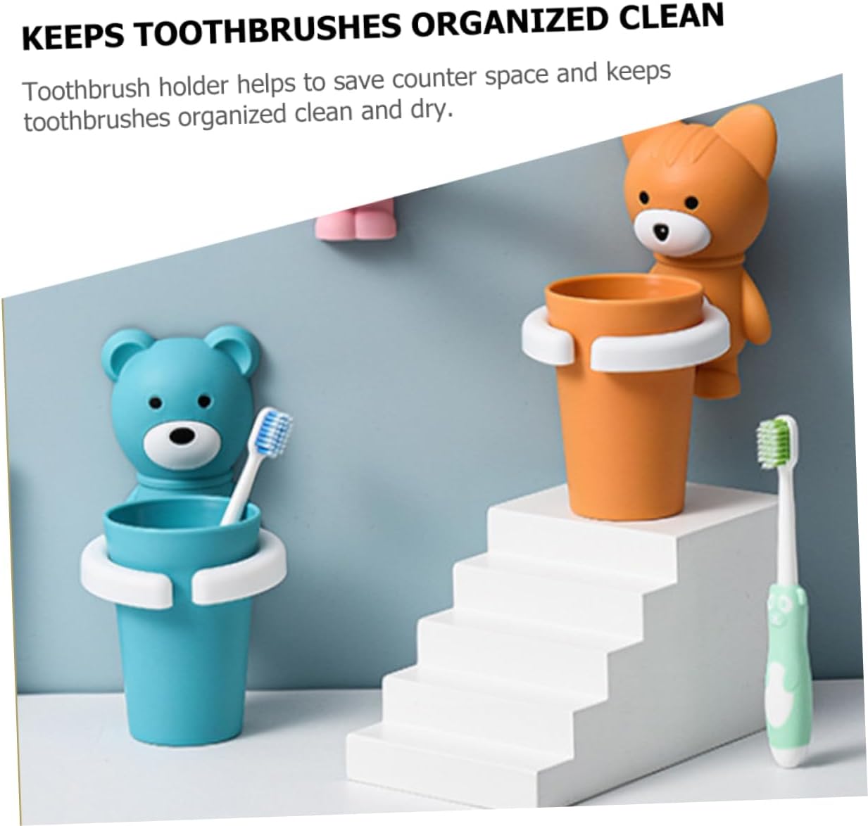 DOITOOL Wall-Mounted Toothbrush Organizer