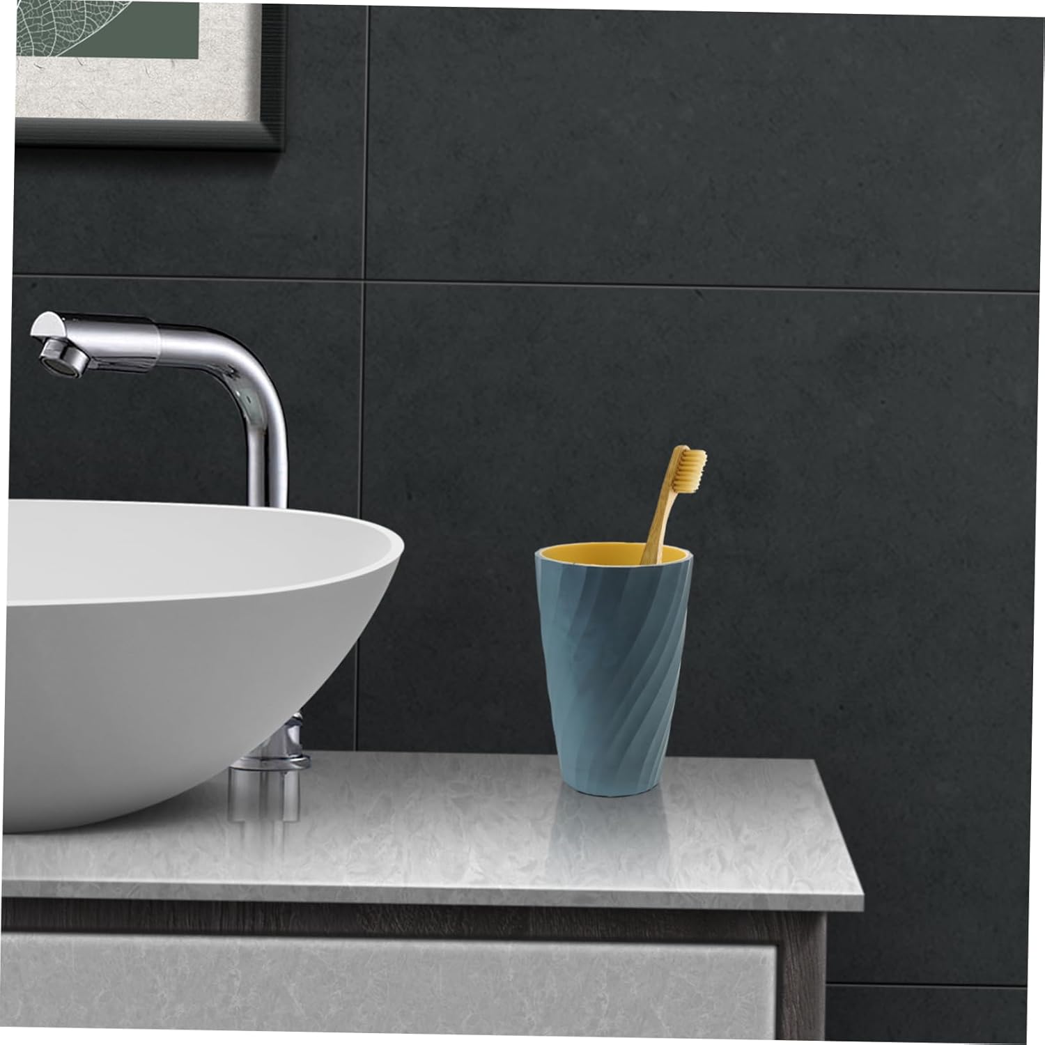 Cabilock Double-Handled Reusable Toothbrush Tumbler