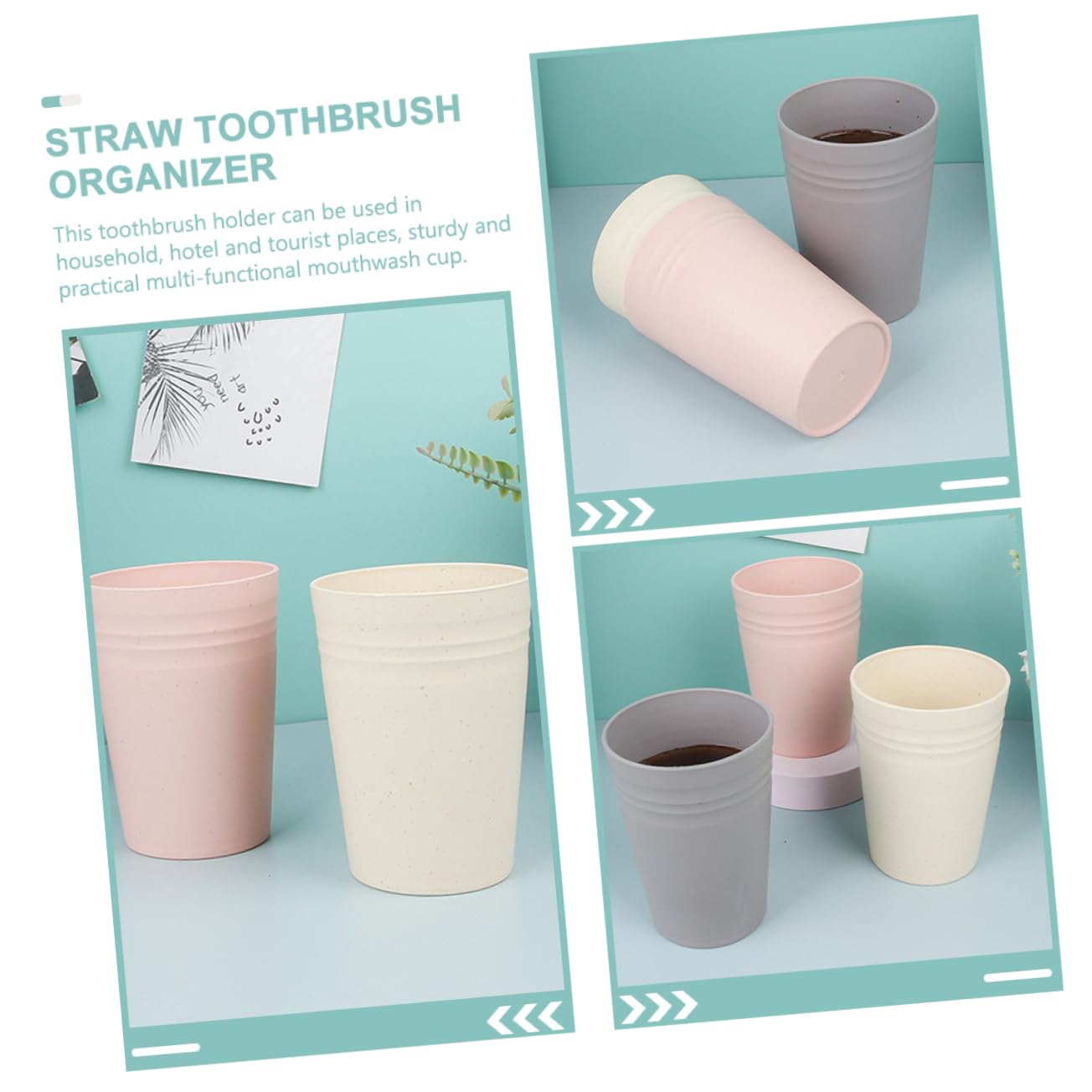 Get Set for a 3-Piece Creative Toothbrush Cup Set