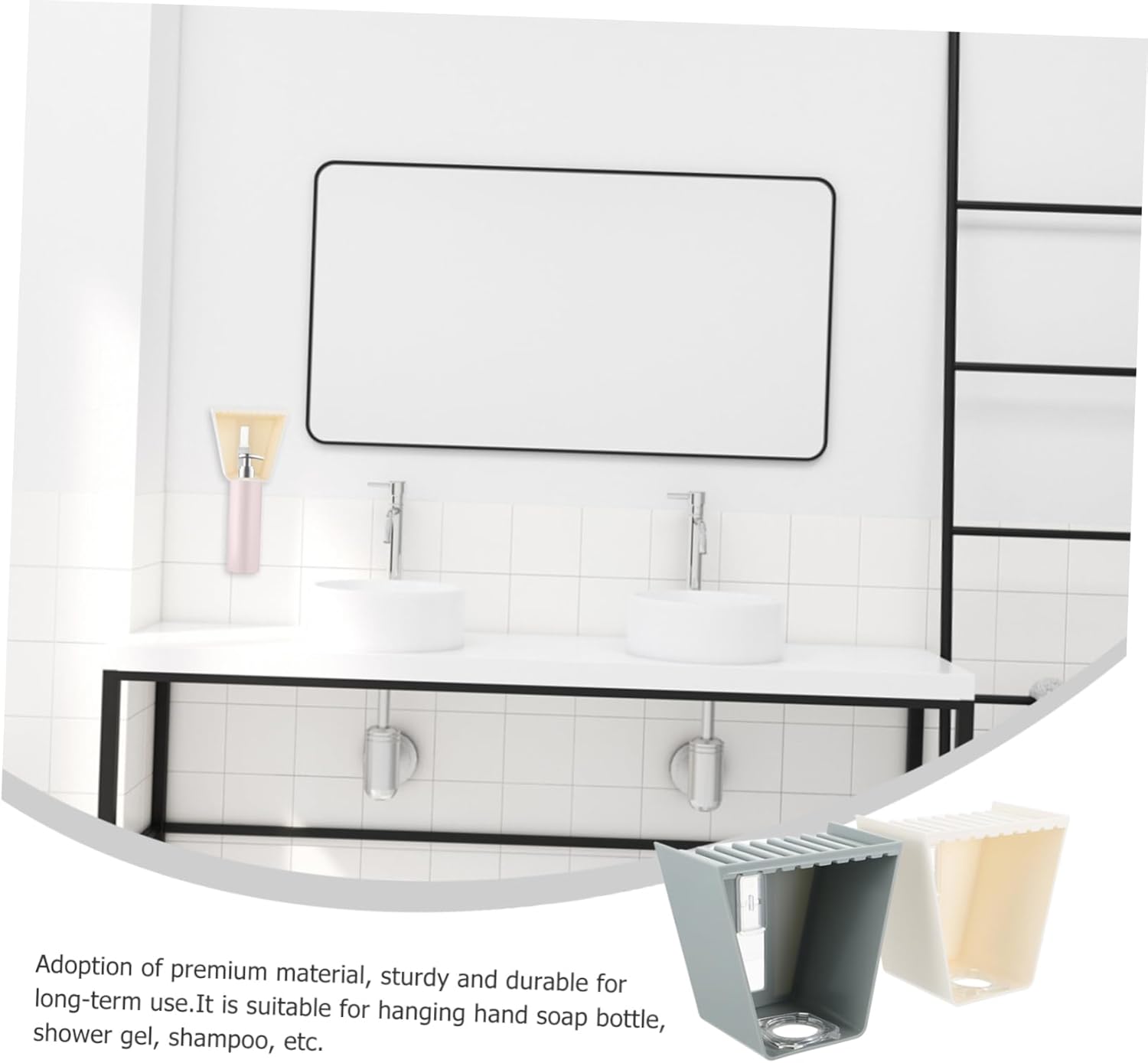 Space-Saving Stylish 2-Piece Shampoo Rack for Bath Kitchen