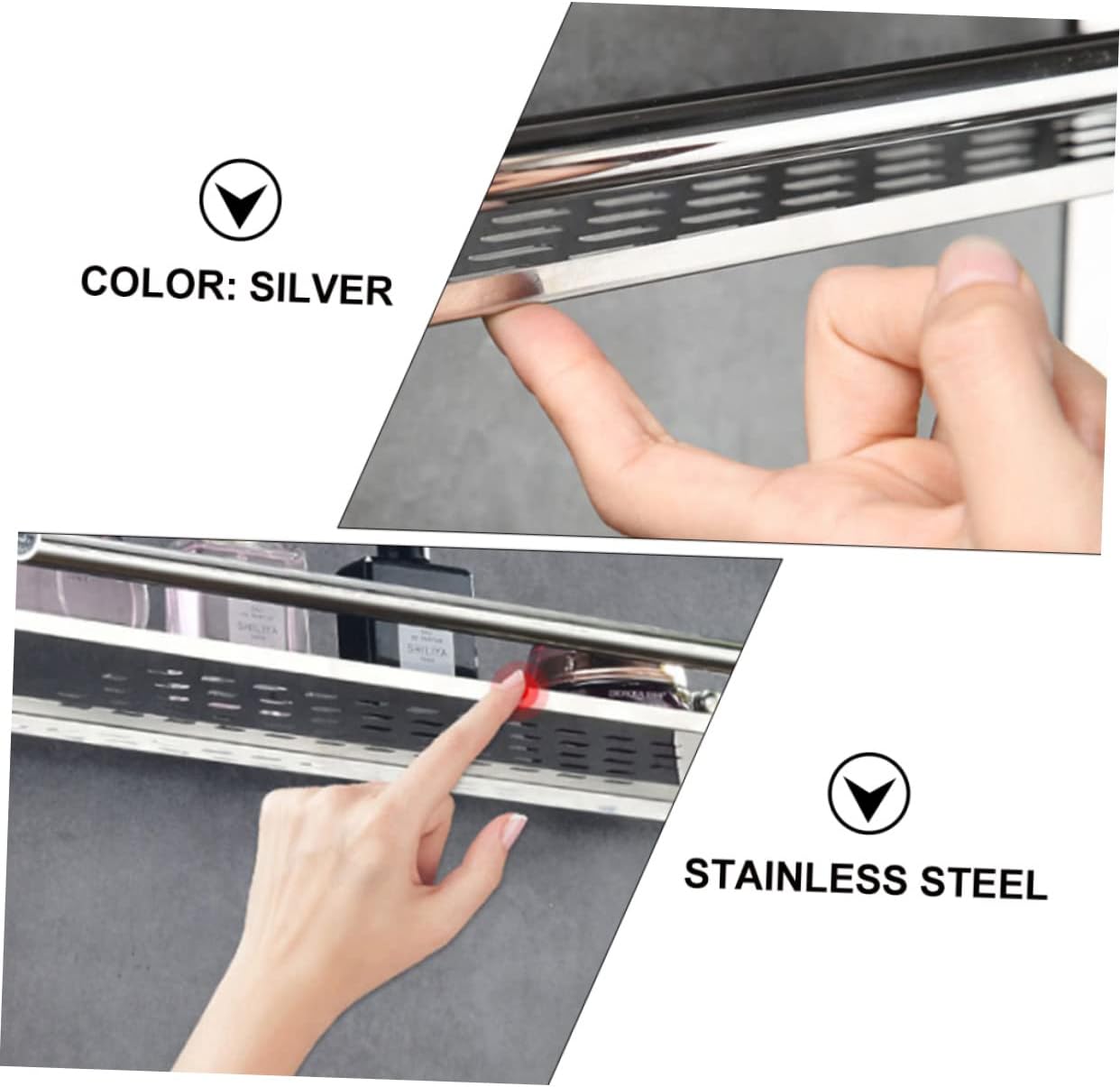 Stainless Steel Bathroom Storage Holder for Organization