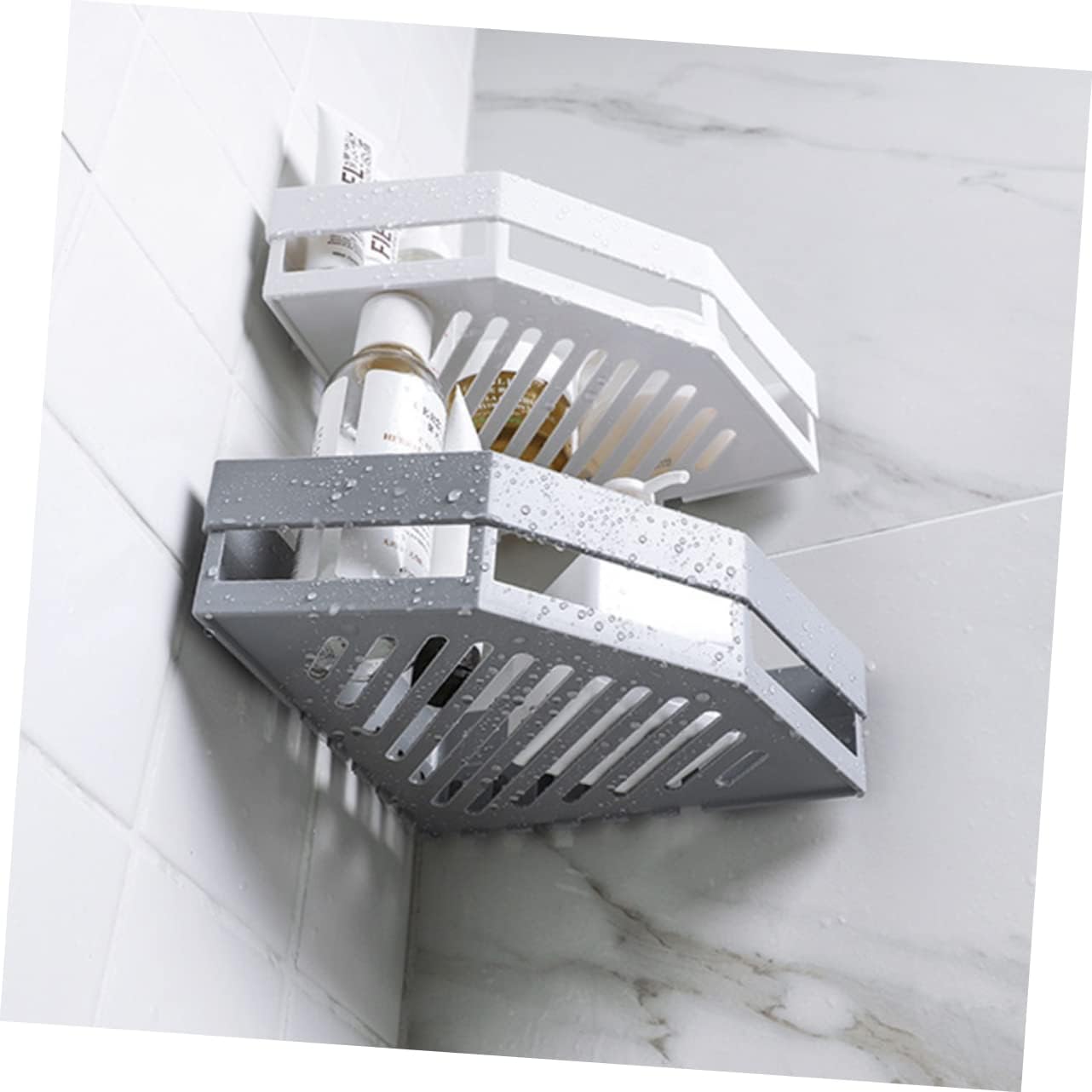 Bathroom Organizer - Wall Mount Storage Rack for Skincare More