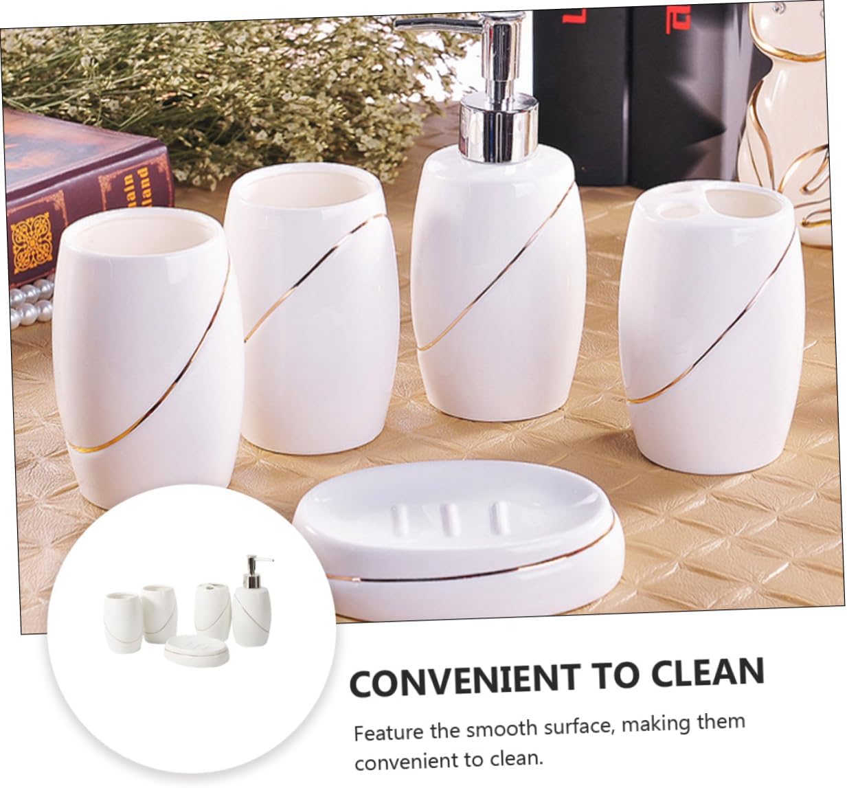 Cabilock Pc Hotel Home Bathroom Set - compact elegant and durable