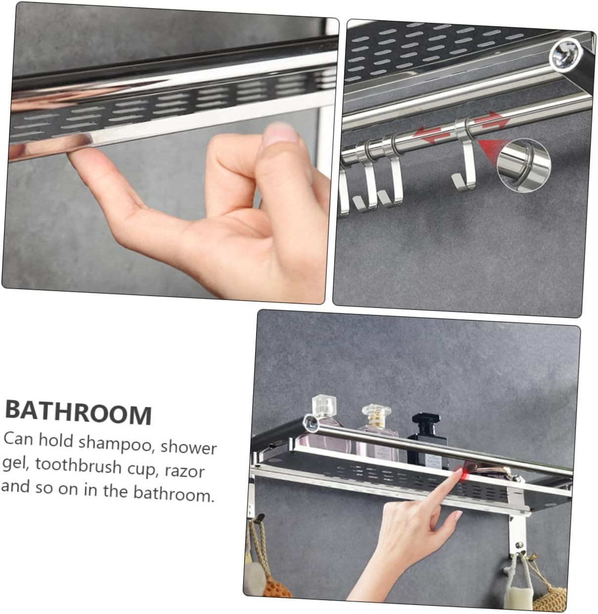 BrightFufu Stainless Steel Bathroom Shower Rack