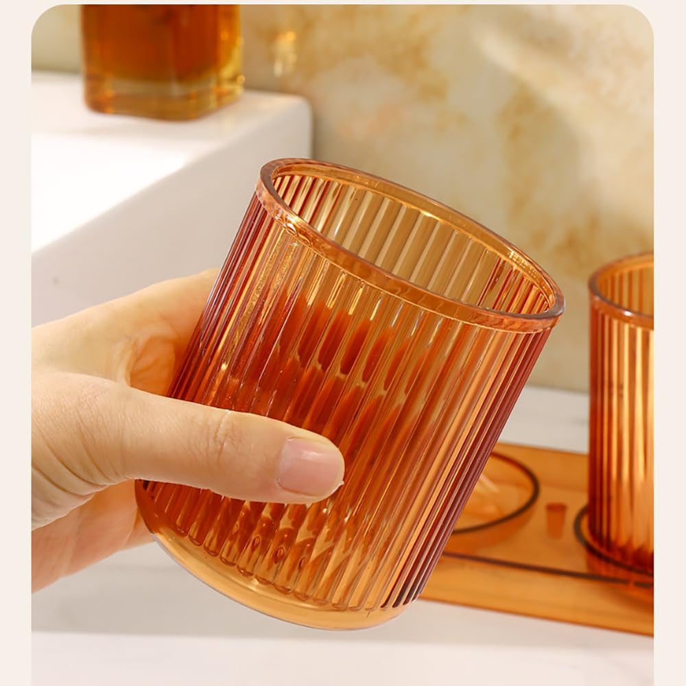 Bathroom Tumbler Set Unbreakable Toothbrush Cup