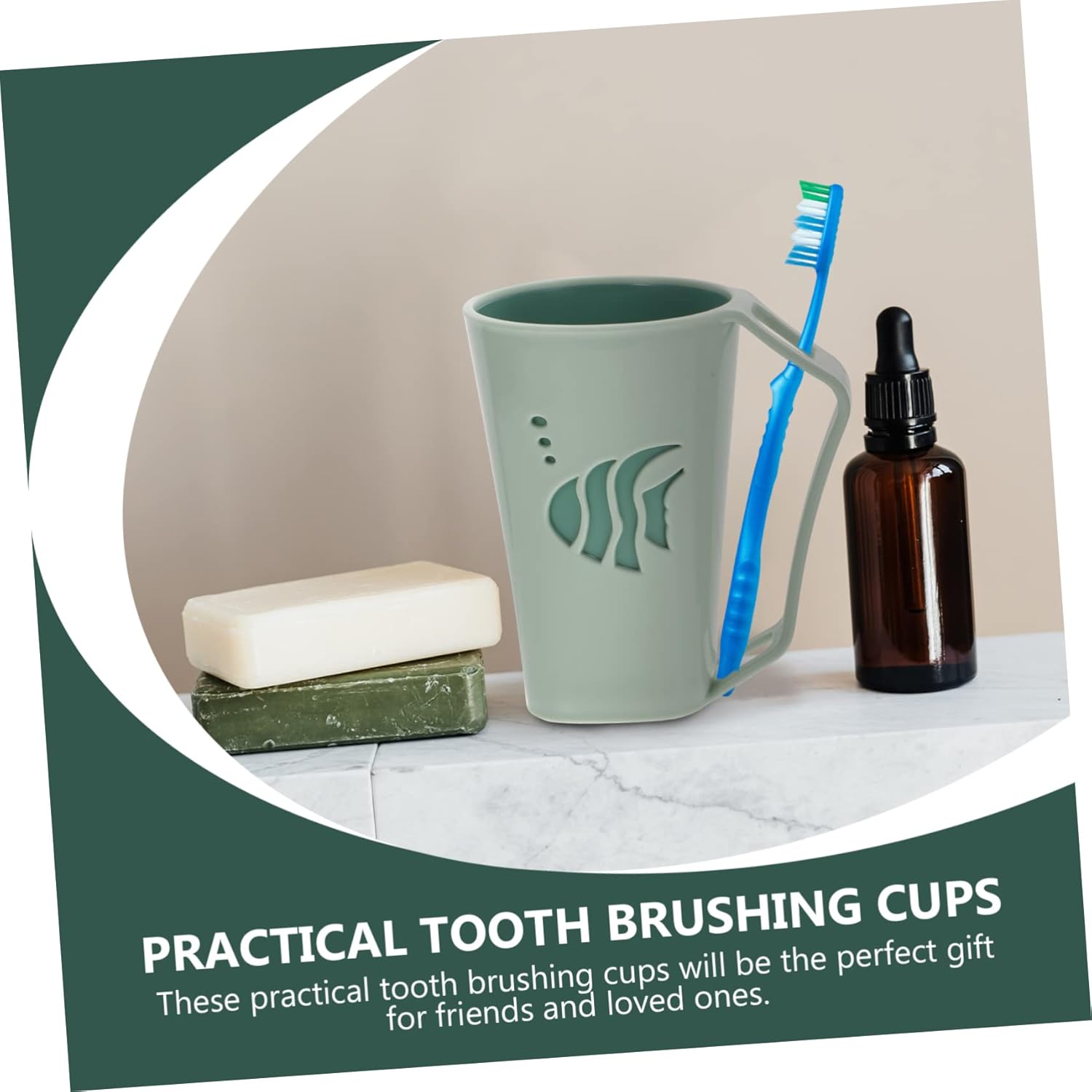 SHOWERORO Toothpaste Cups 2 Pack Reusable