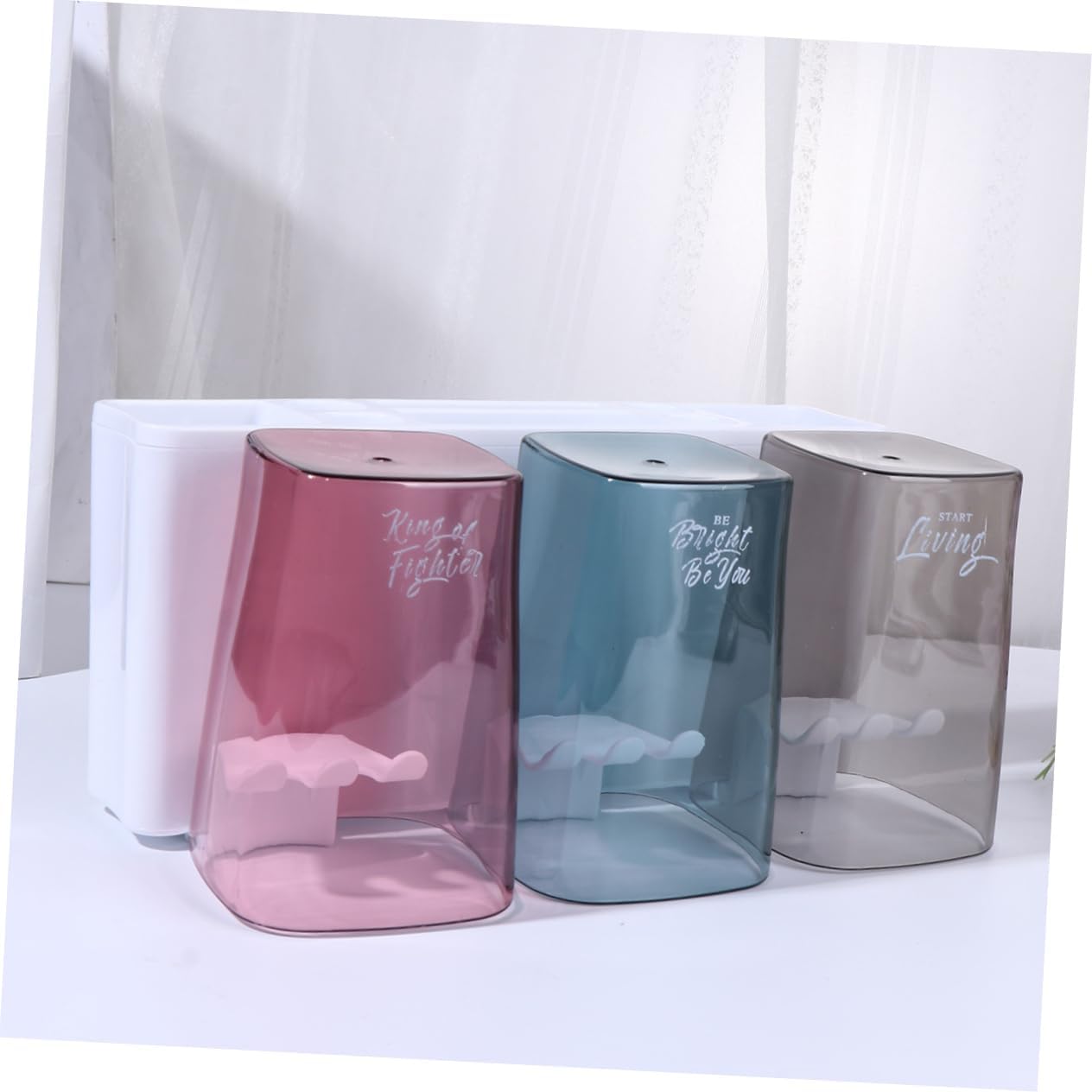 Amosfun Heavy Duty Wall-Mounted Toothbrush Holder