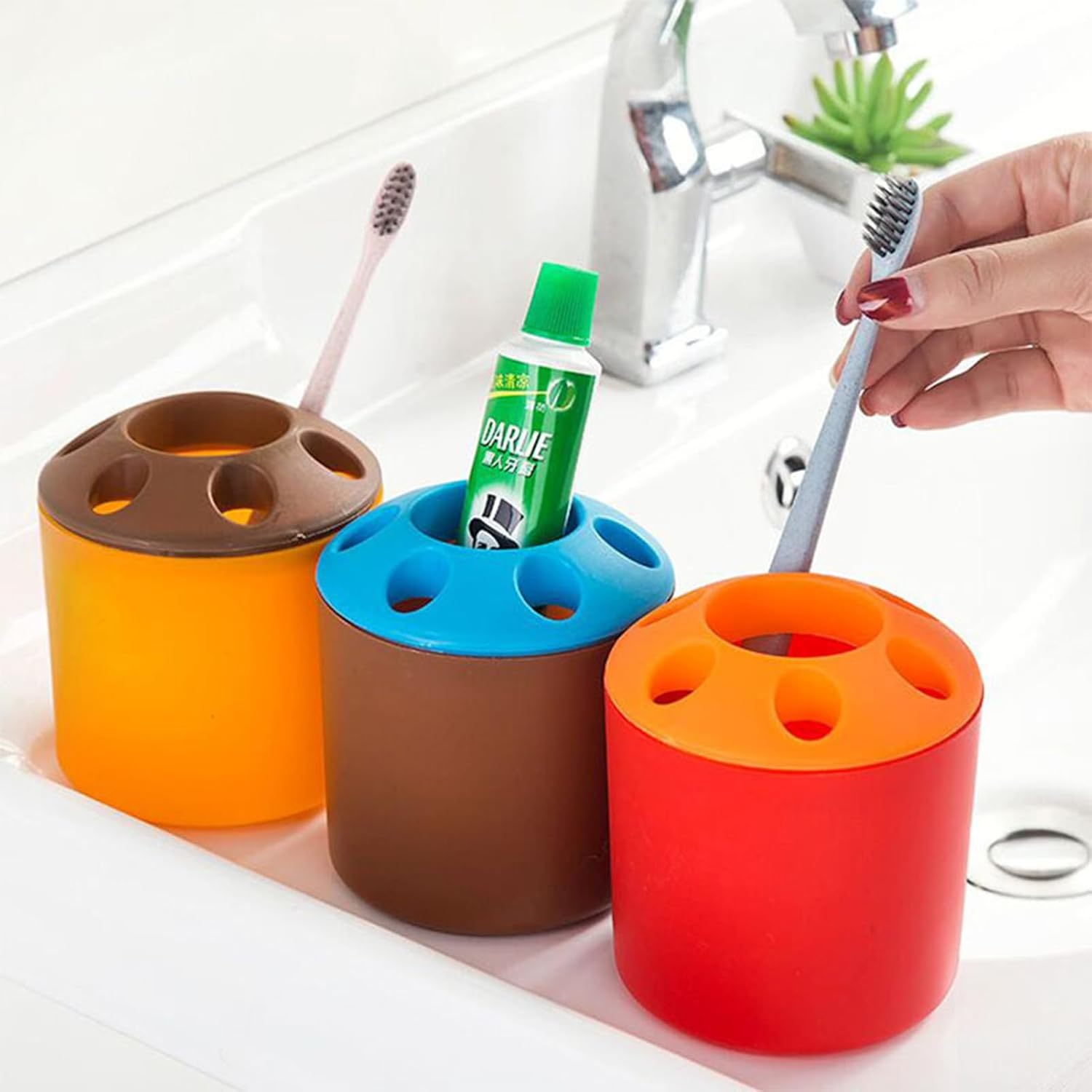 3-Piece Kids Toothbrush and Toothpaste Organizer Set