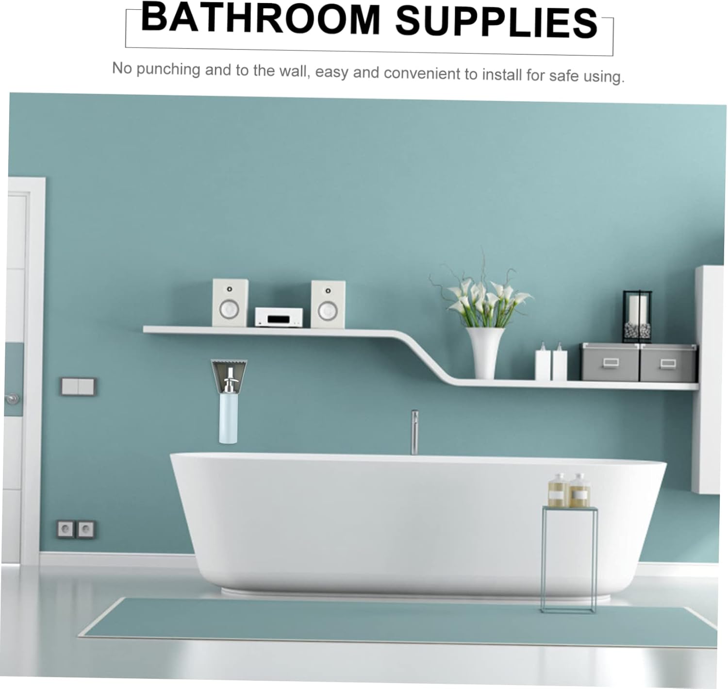 Wakauto 2pc Wall-Mounted Shampoo Hooks