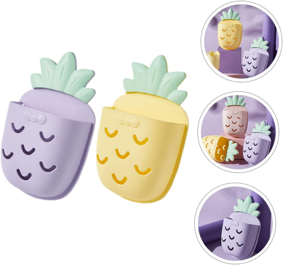 Stylish Pineapple Toothbrush Organizer