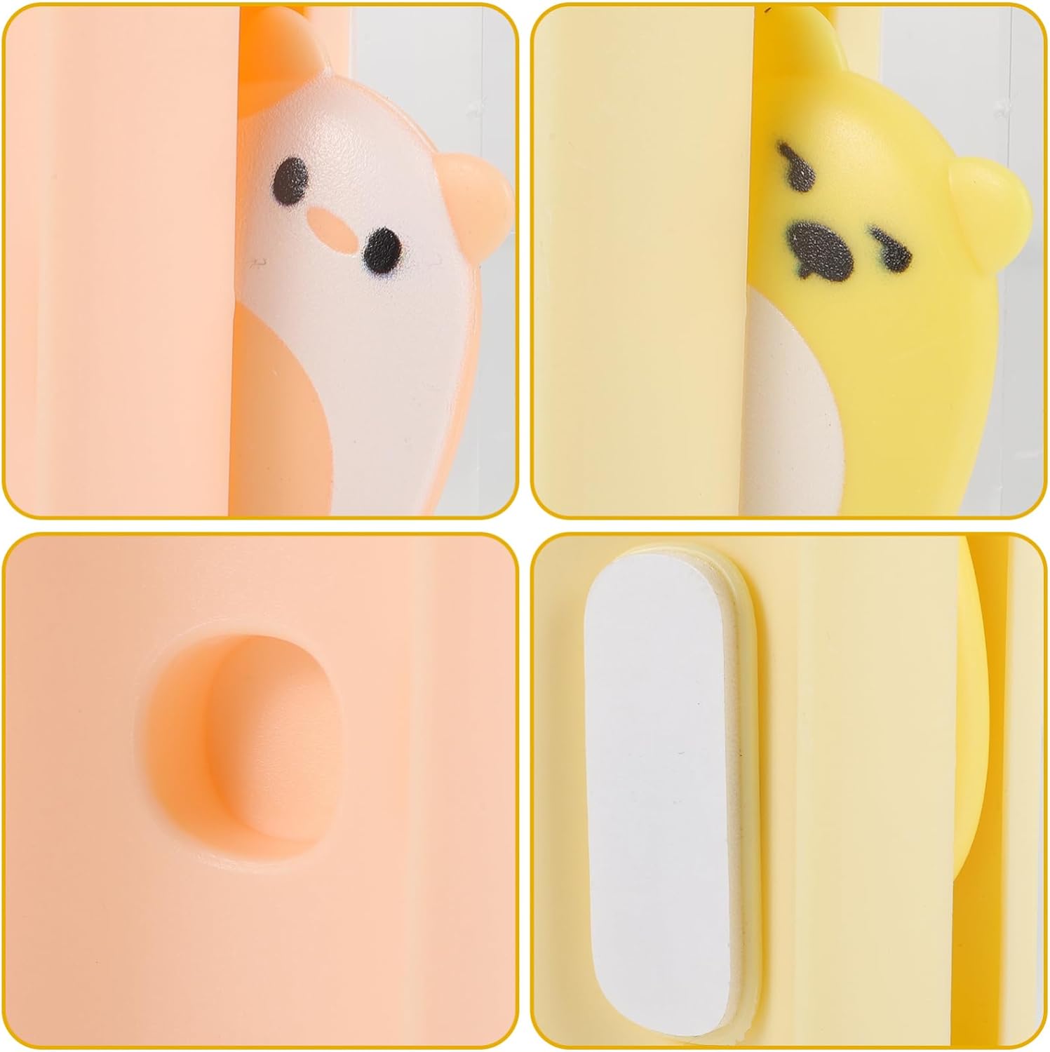 Two-Piece Electric Toothbrush Holders - Magnetic Durable for Home Use