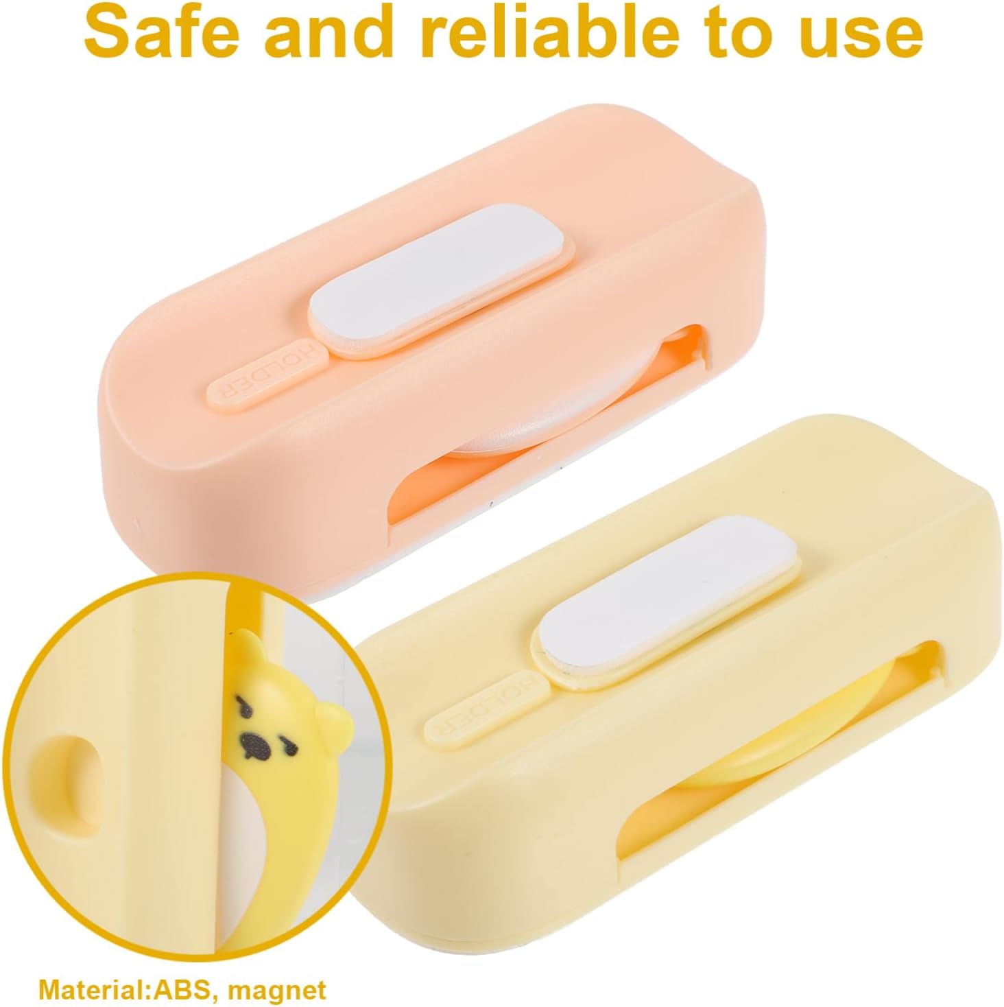 Two-Piece Electric Toothbrush Holders - Magnetic Durable for Home Use