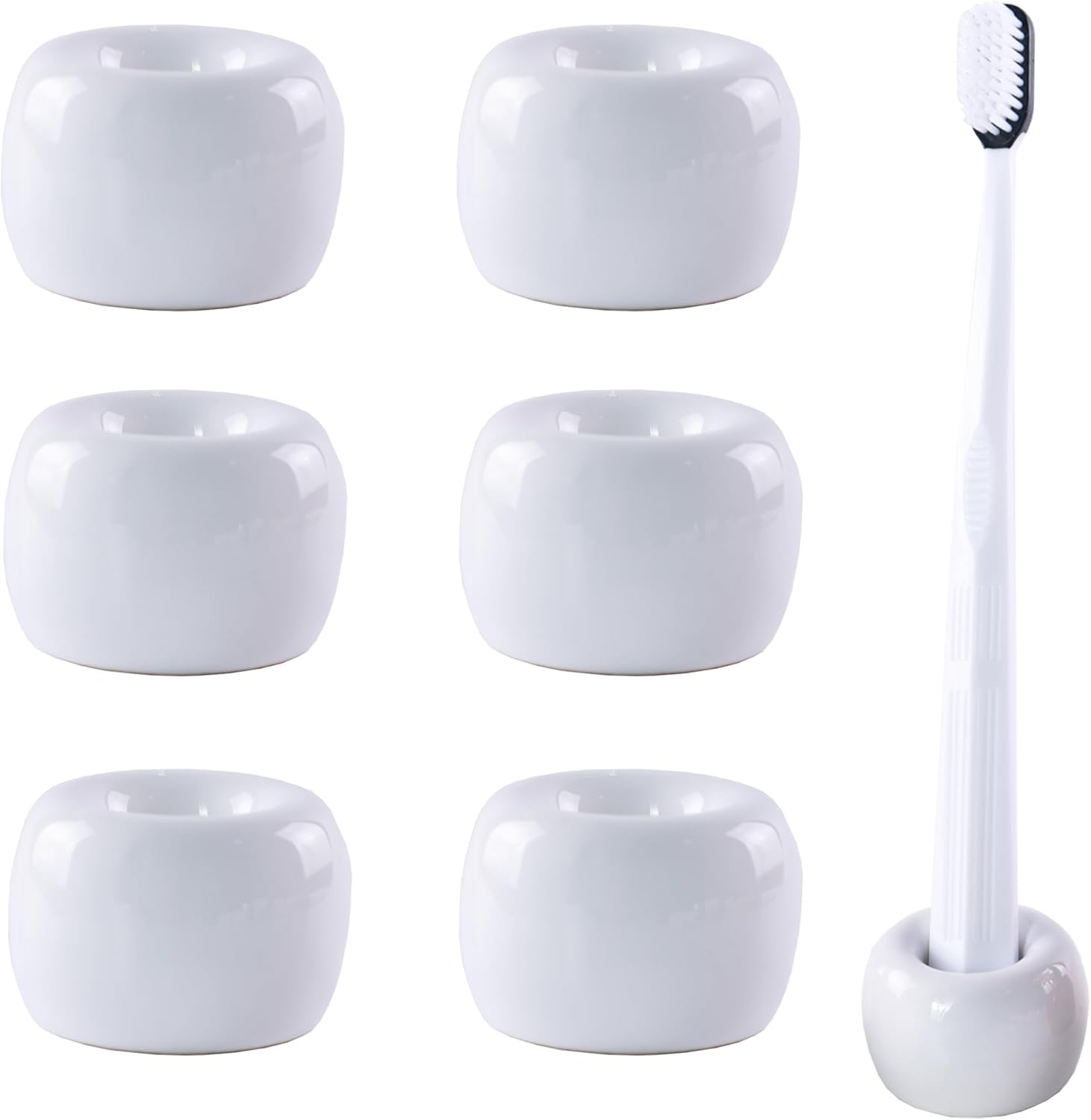 Mini Ceramic Toothbrush Holder Set