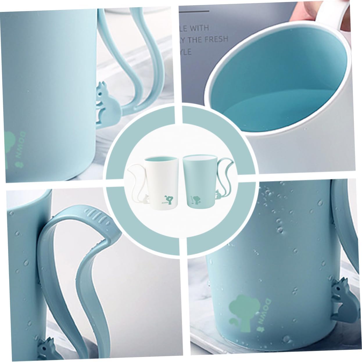 2 in 1 Tooth Water Brushing Cups