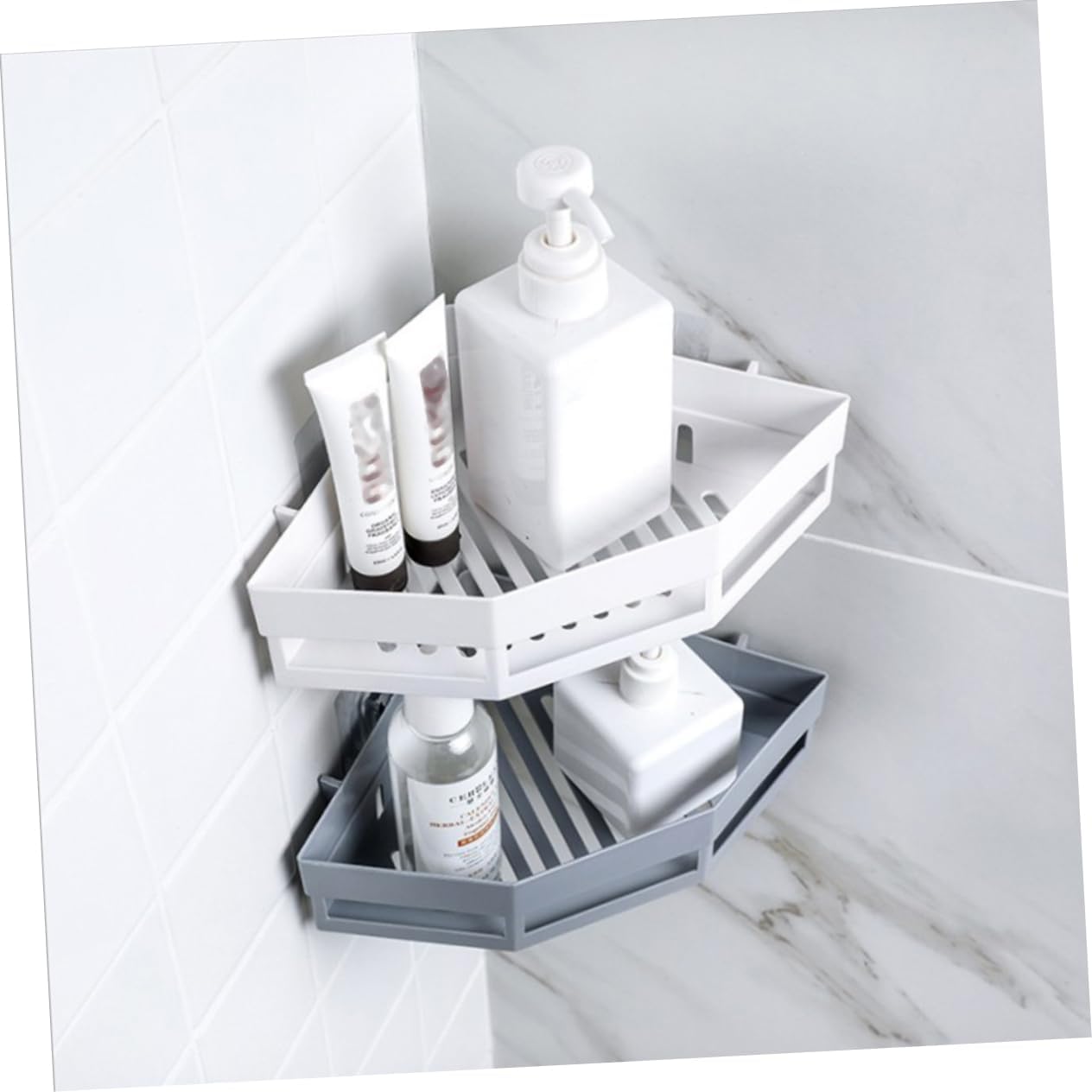 Bathroom Organizer - Wall Mount Storage Rack for Skincare More