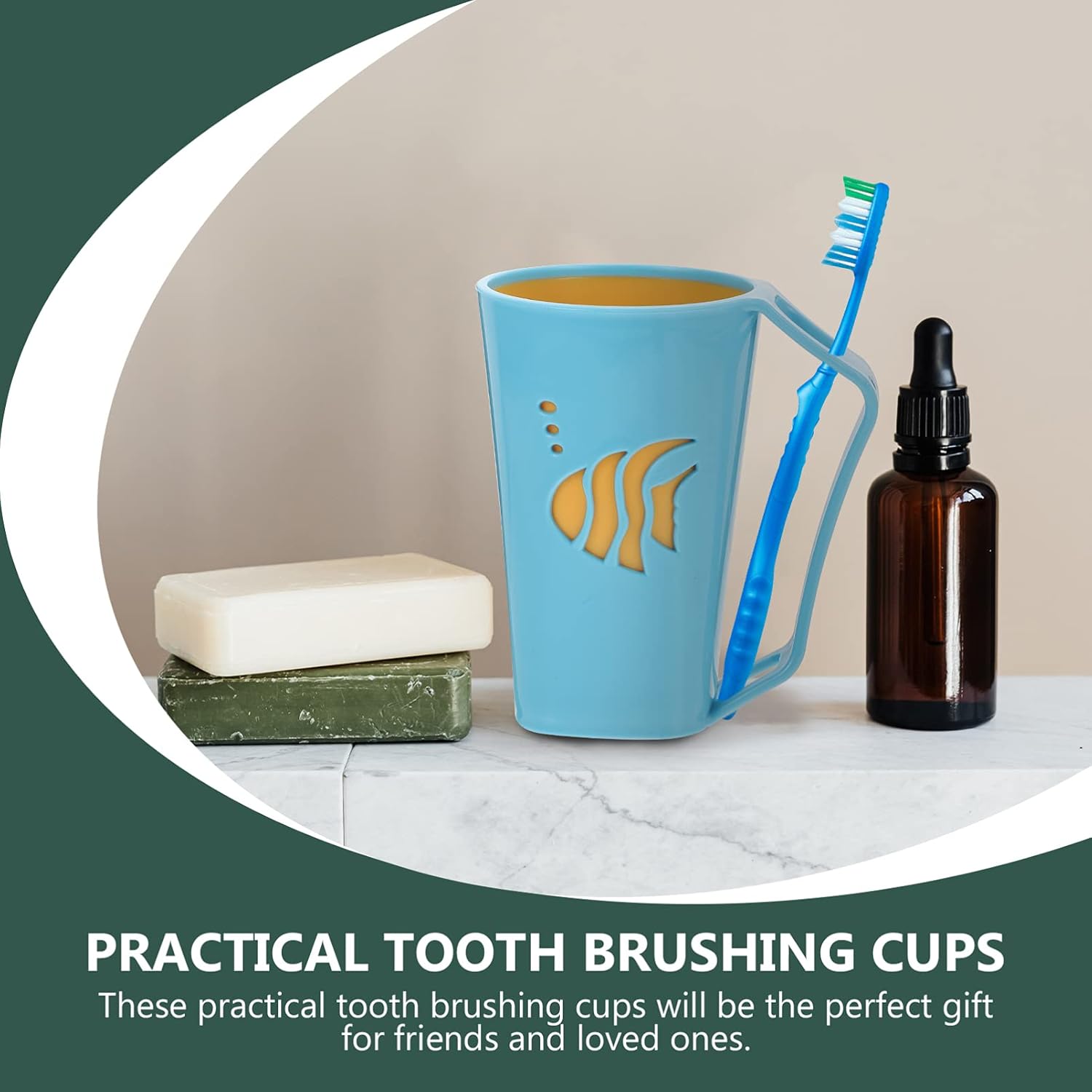 Healifty Travel Toothbrush Tumbler Set