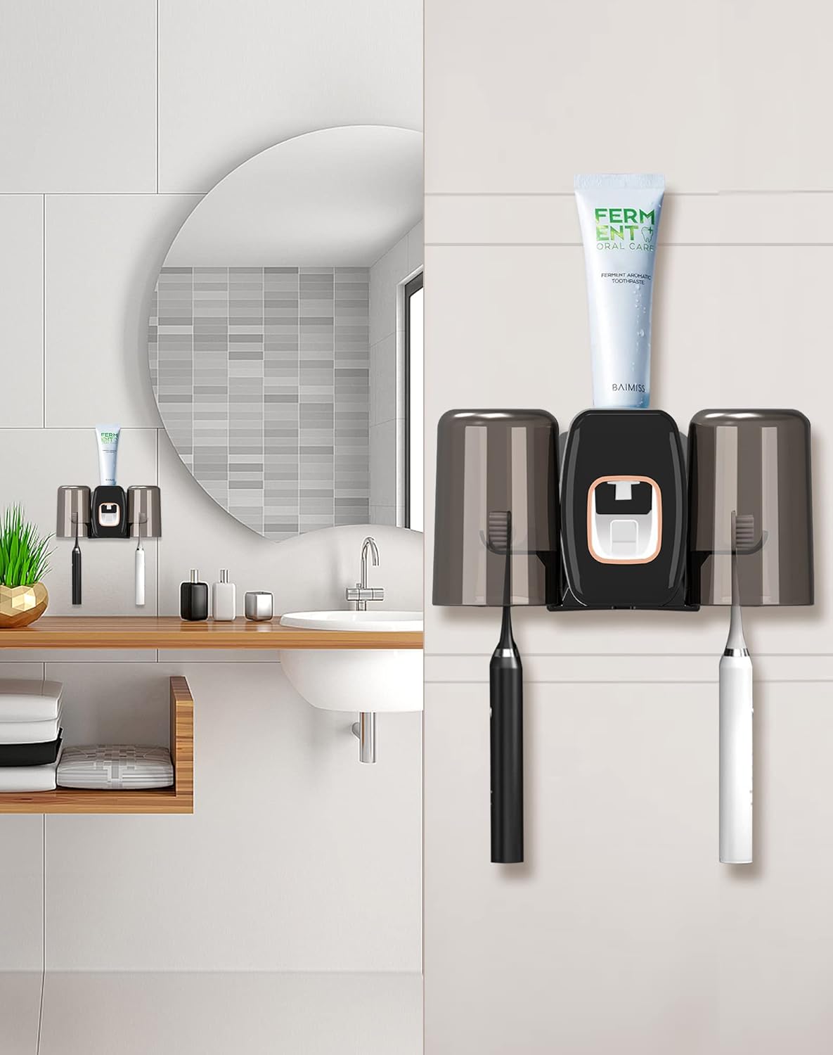 Efficient Wall-Mounted Toothpaste Holder