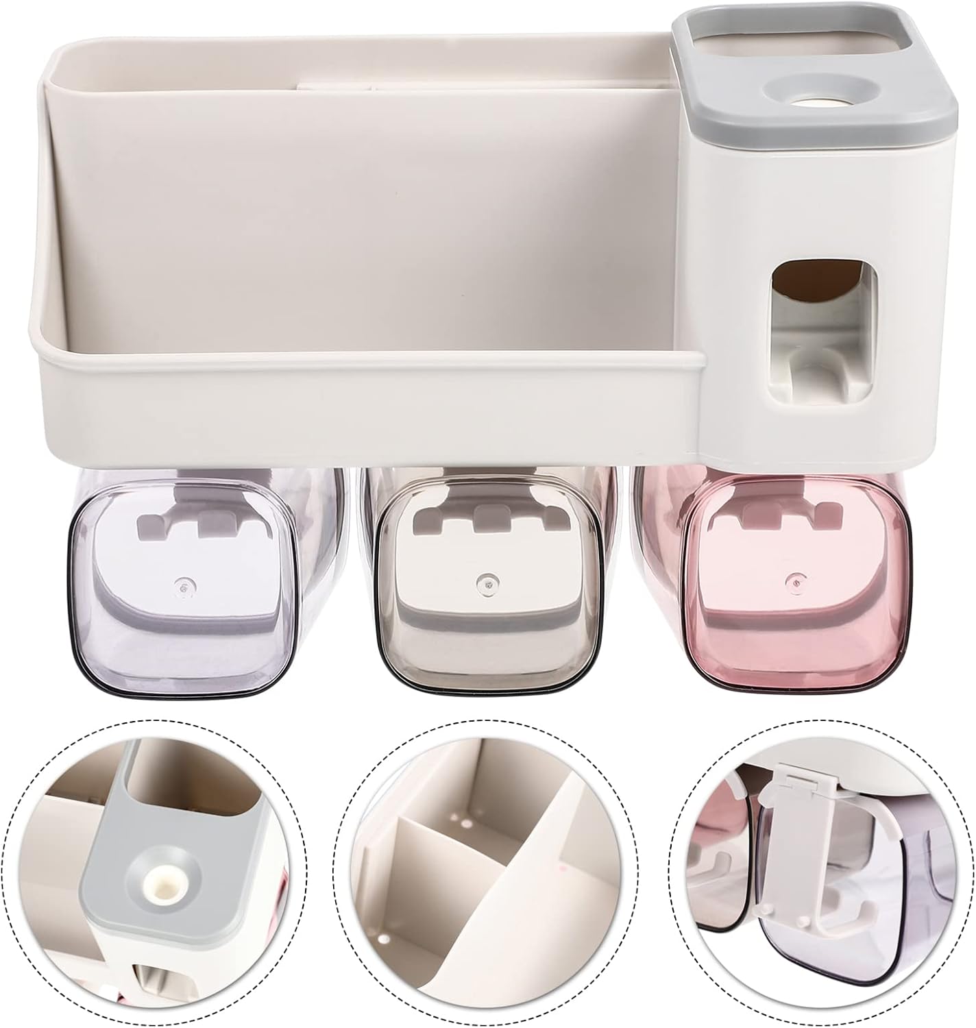 Anneome Space-Saving Wall-Mounted Toothbrush Toothpaste Organizer