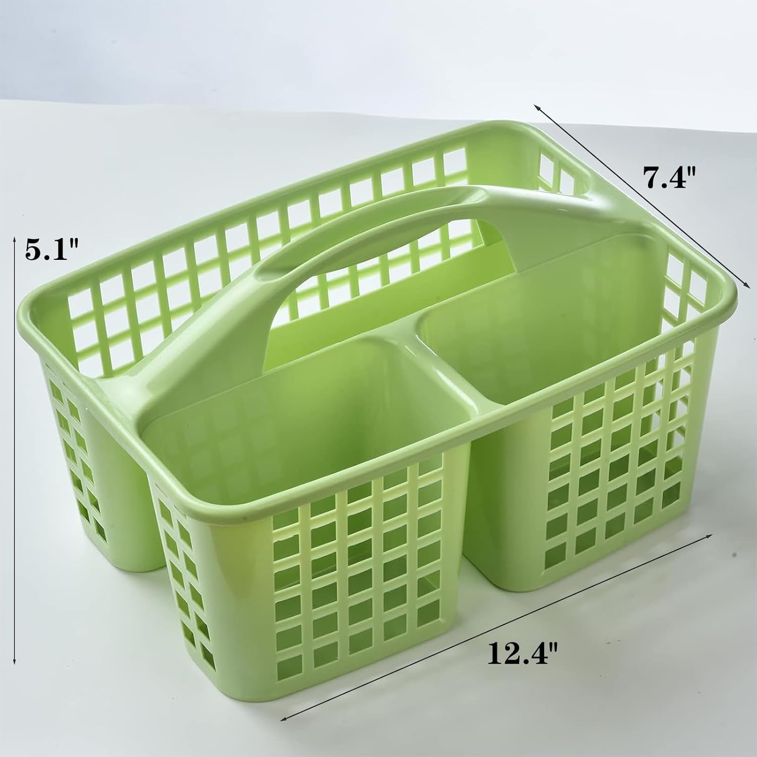 Portable Shower Caddy Basket with Compartments and Handle