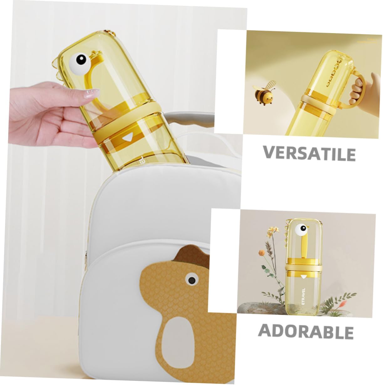 BESTonZON Cartoon Toothbrush Holder Travel Friendly Storage Cup for Boys Girls