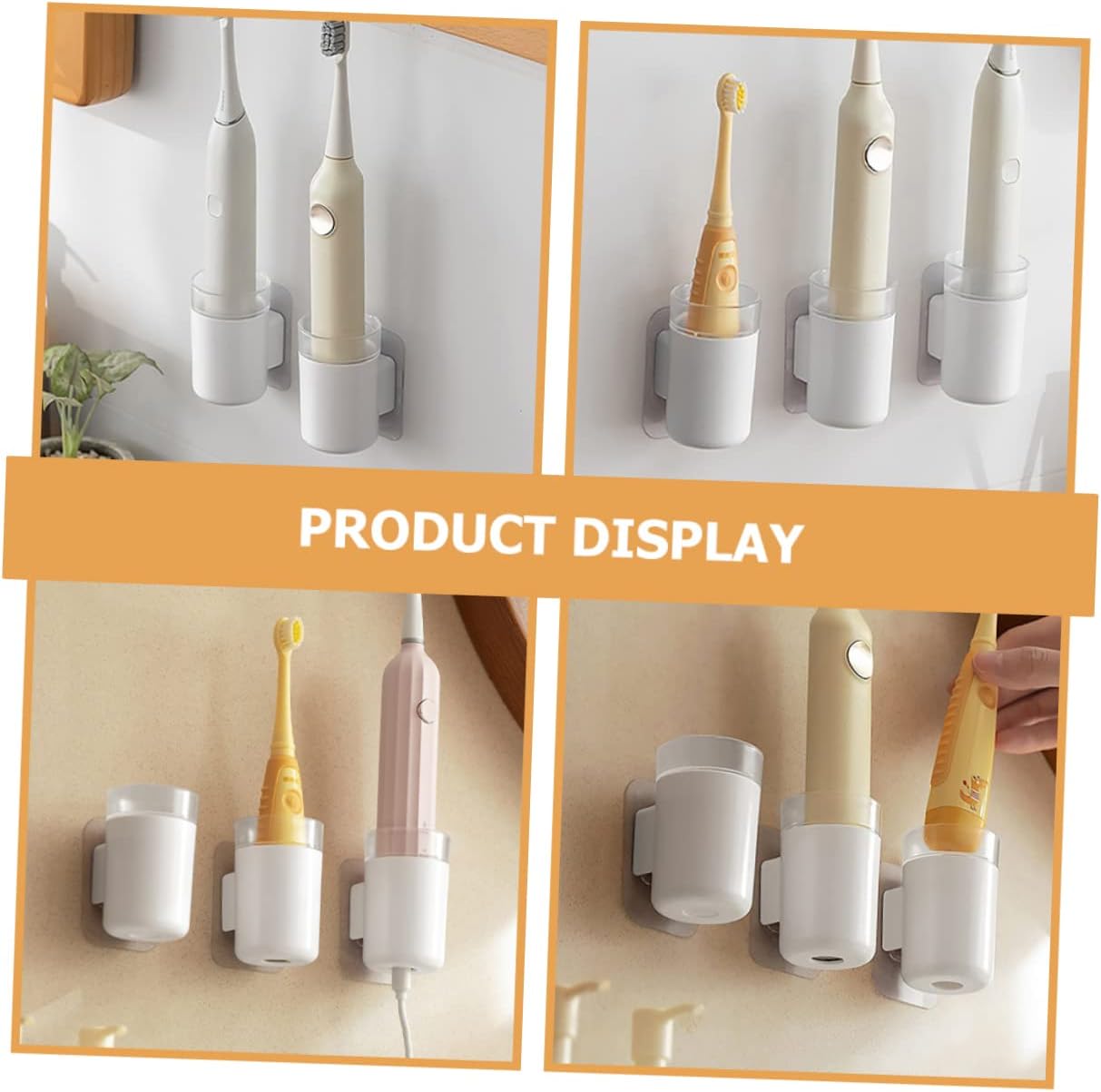 ABOOFAN Wall-Mounted Electric Toothbrush Holder