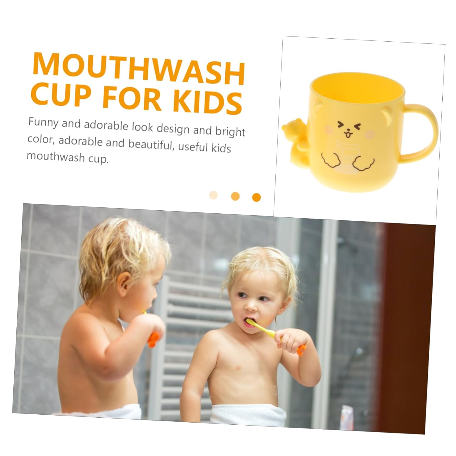 Gleavi Practical 2-Pack Kids Toothbrush Cup Cartoon Design