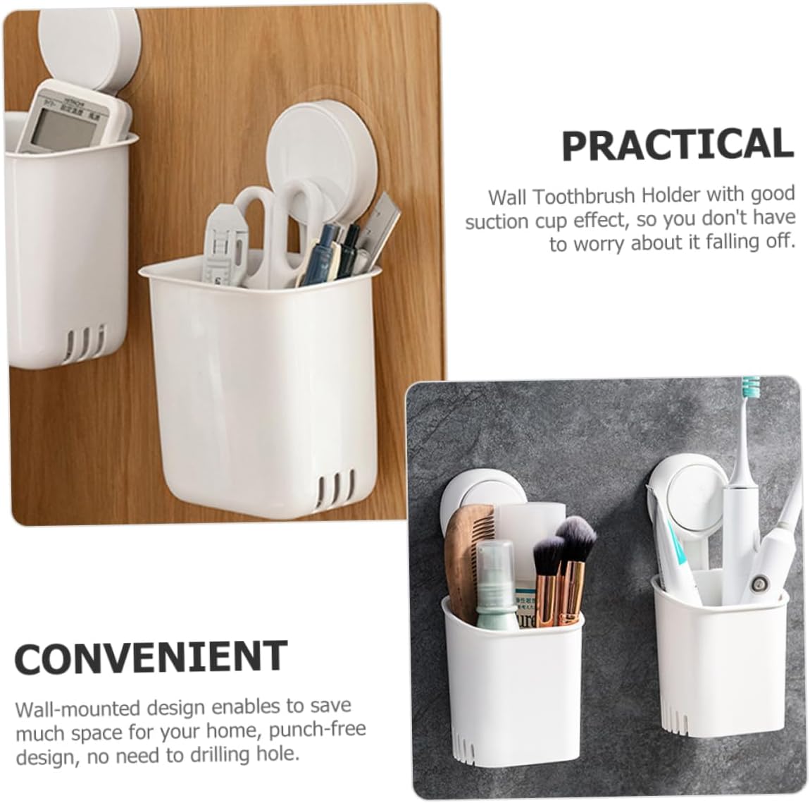 Cup Toothbrush Holder - Wall-Mounted