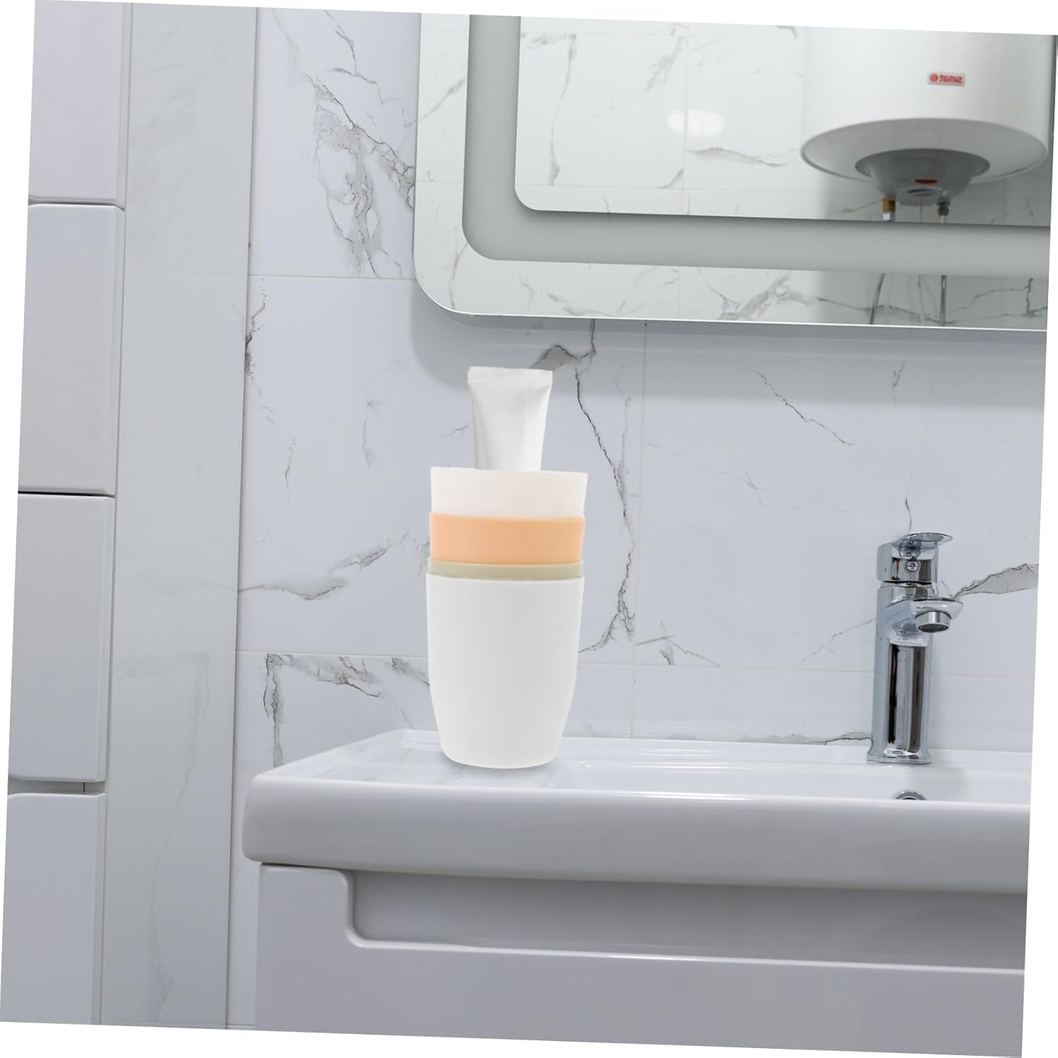 Mucky Muckily 4-Pack Reusable Toothbrush Cup