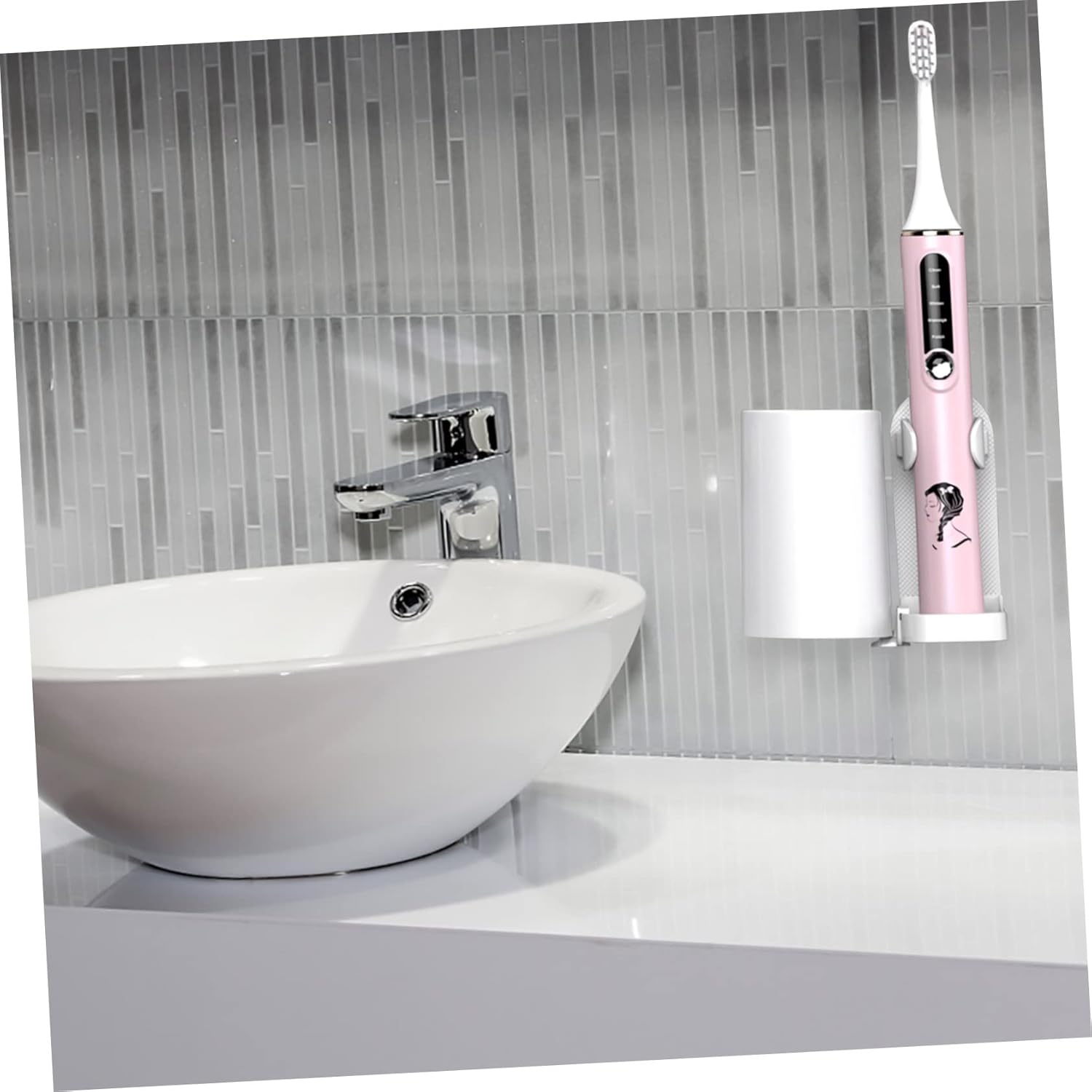 HOLIBANNA Two-Pack Wall-Mounted Electric Toothbrush Holder
