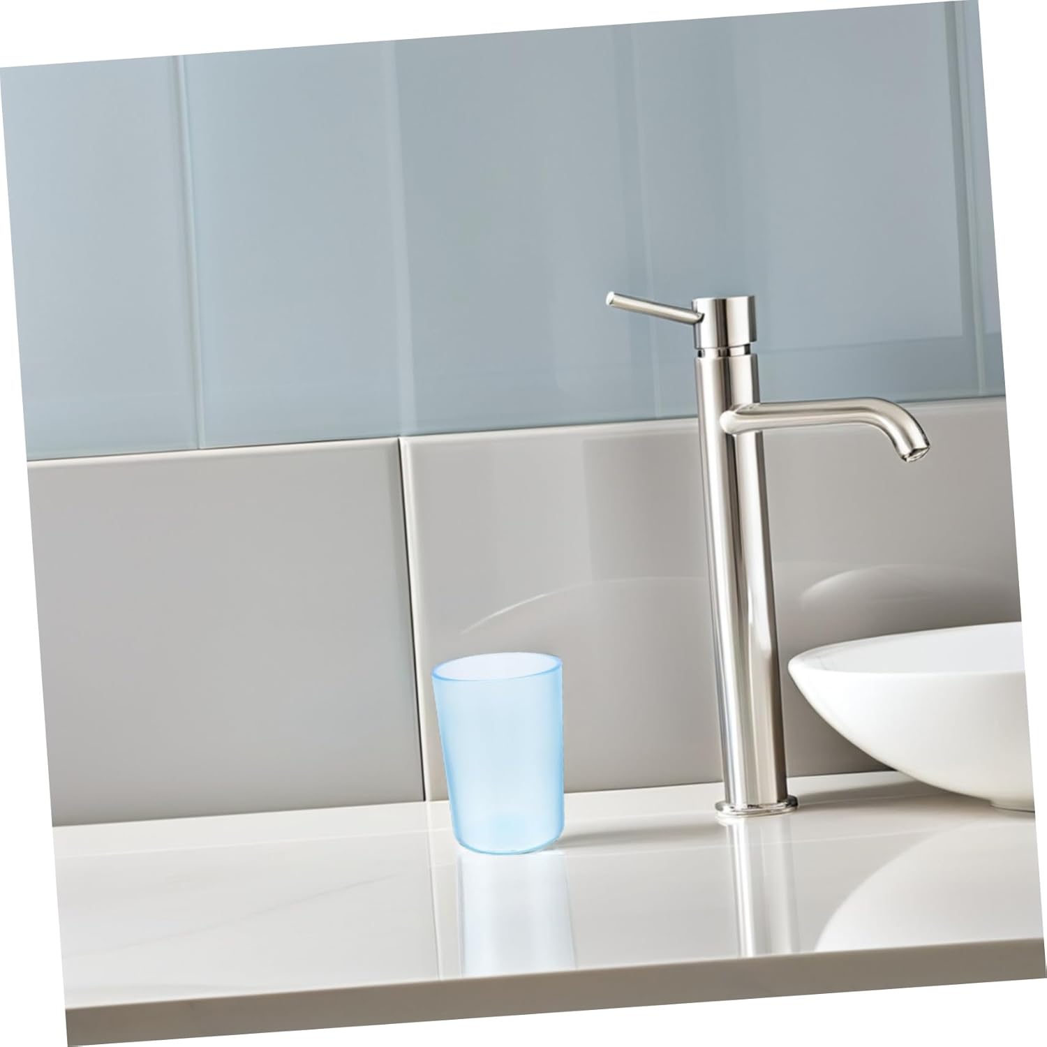 Wakauto Stylish Transparent Toothbrush Gargoyle Mug for Adults Dual Purpose Design