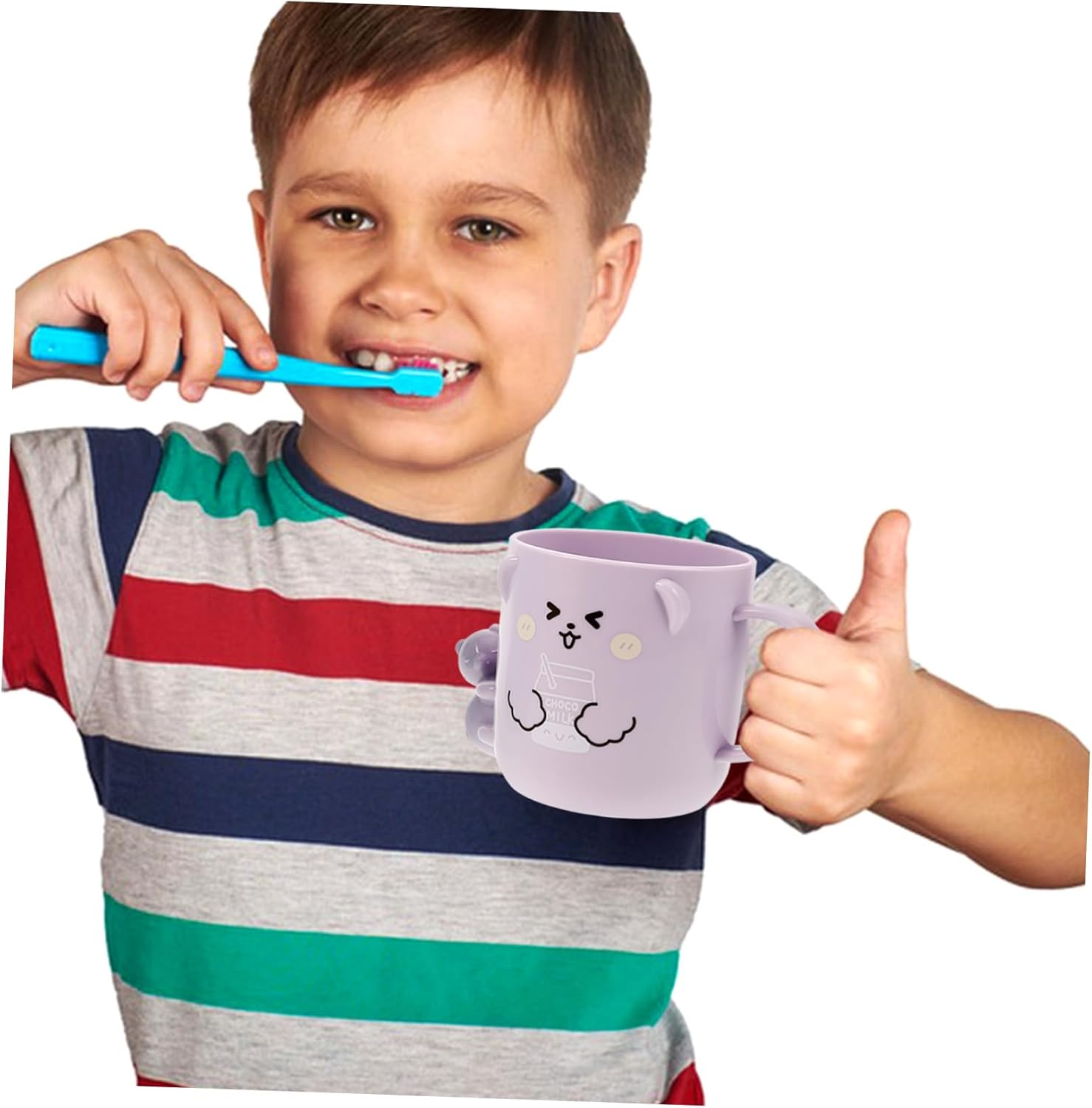 ABOOFAN 2-Piece Reusable Toothbrush Bear Cups
