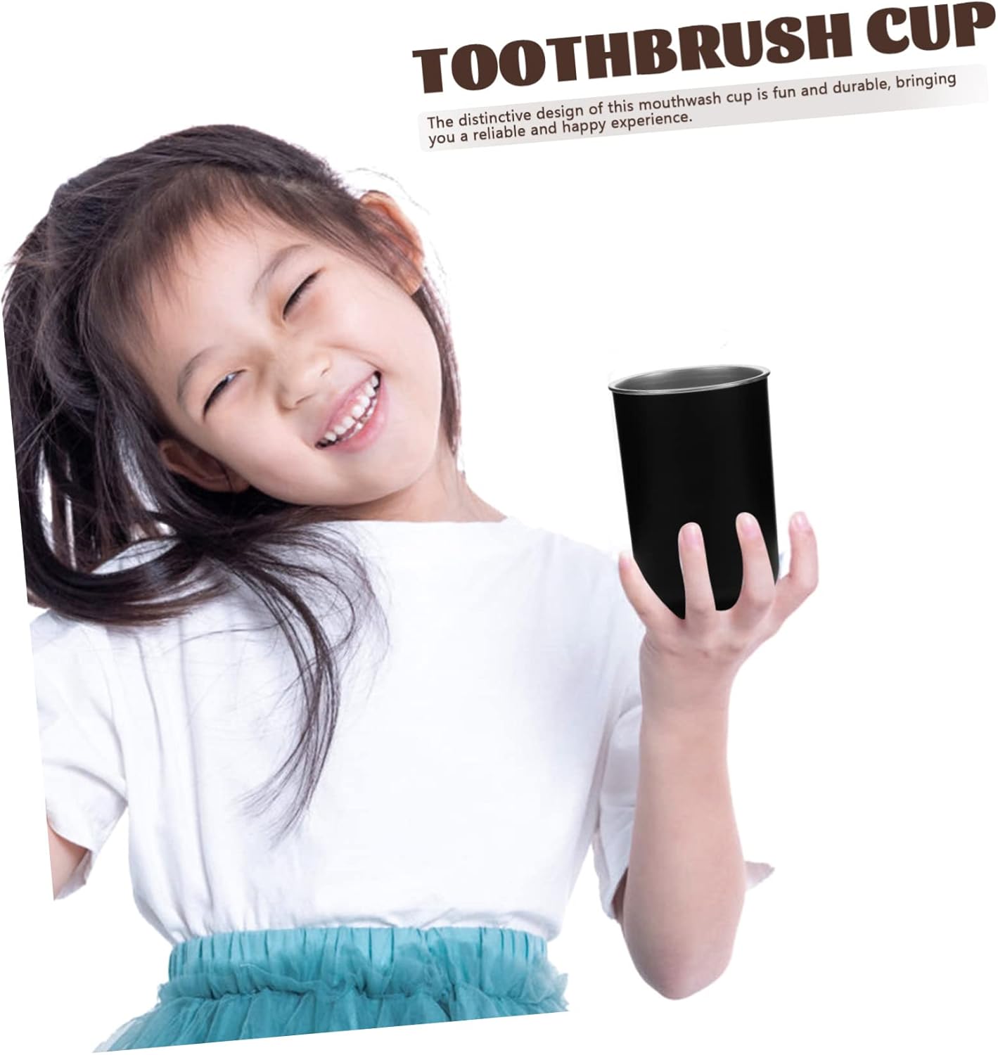 Pam ingono Stainless Steel Toothbrush Cup 350ml Black