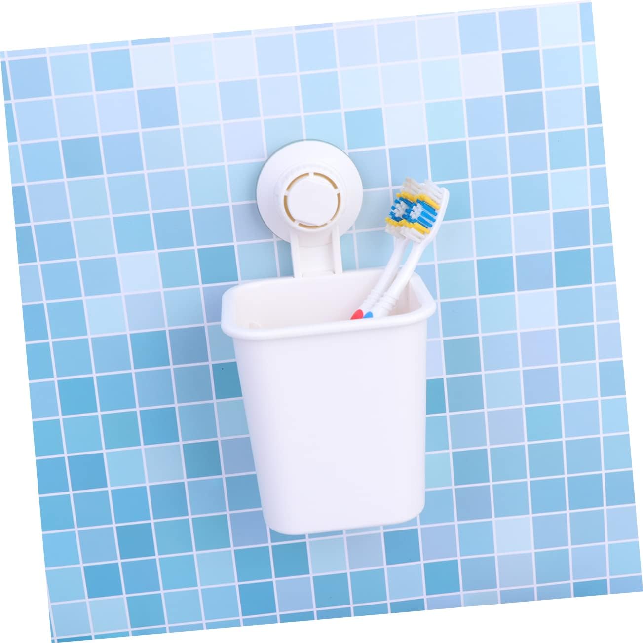 White Wall-Mounted Toothbrush Holder Space-Saving Organization Solution for Your Bathroom