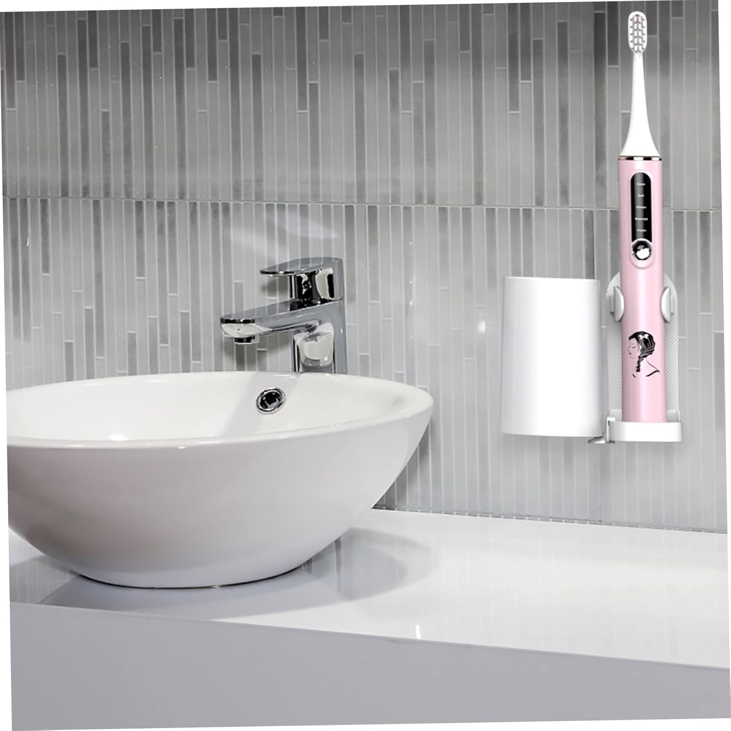 Wall-Mounted Electric Toothbrush Holder 2 Set
